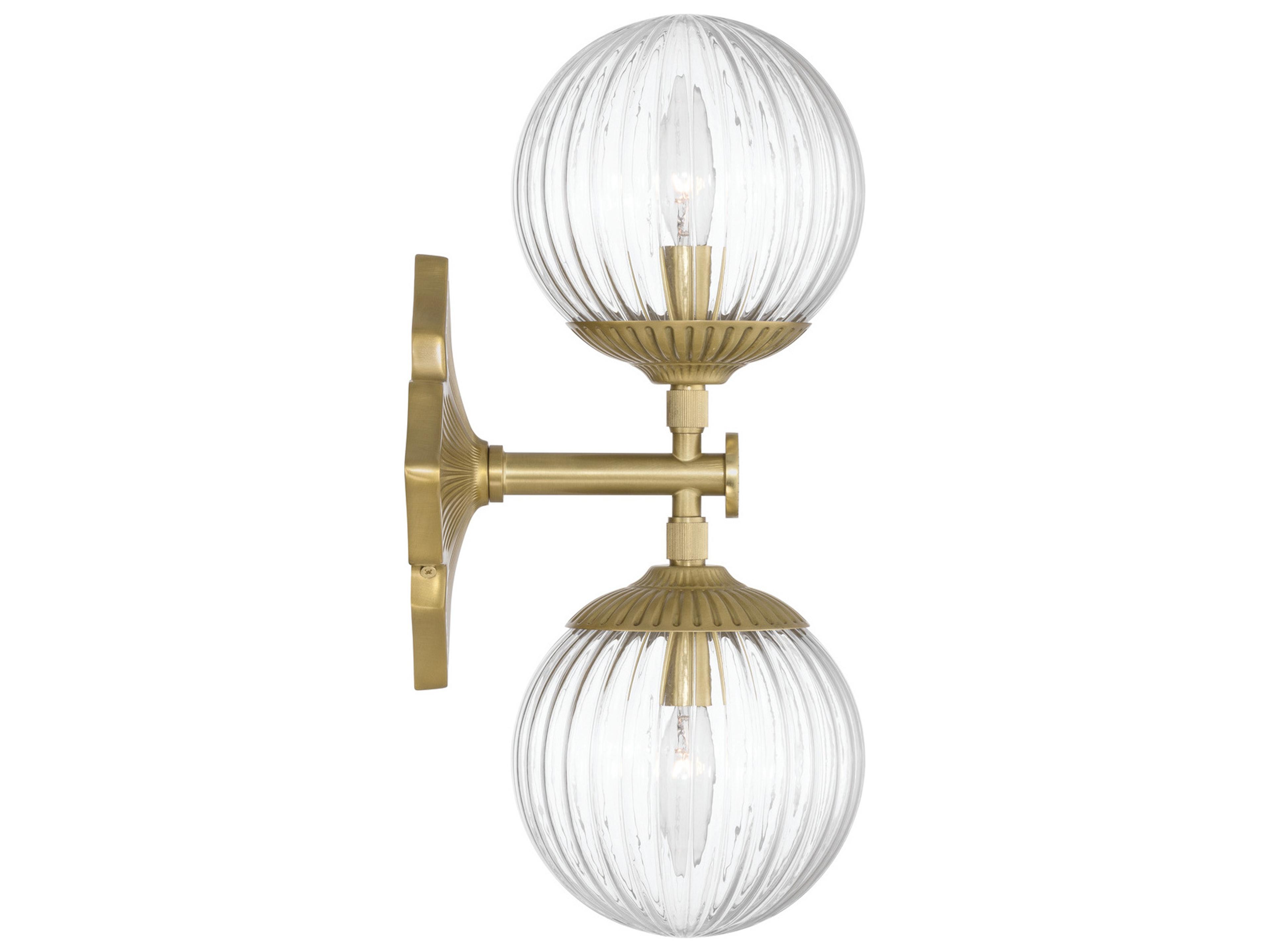 Crystorama Orly 2-Light Gold Wall Sconce