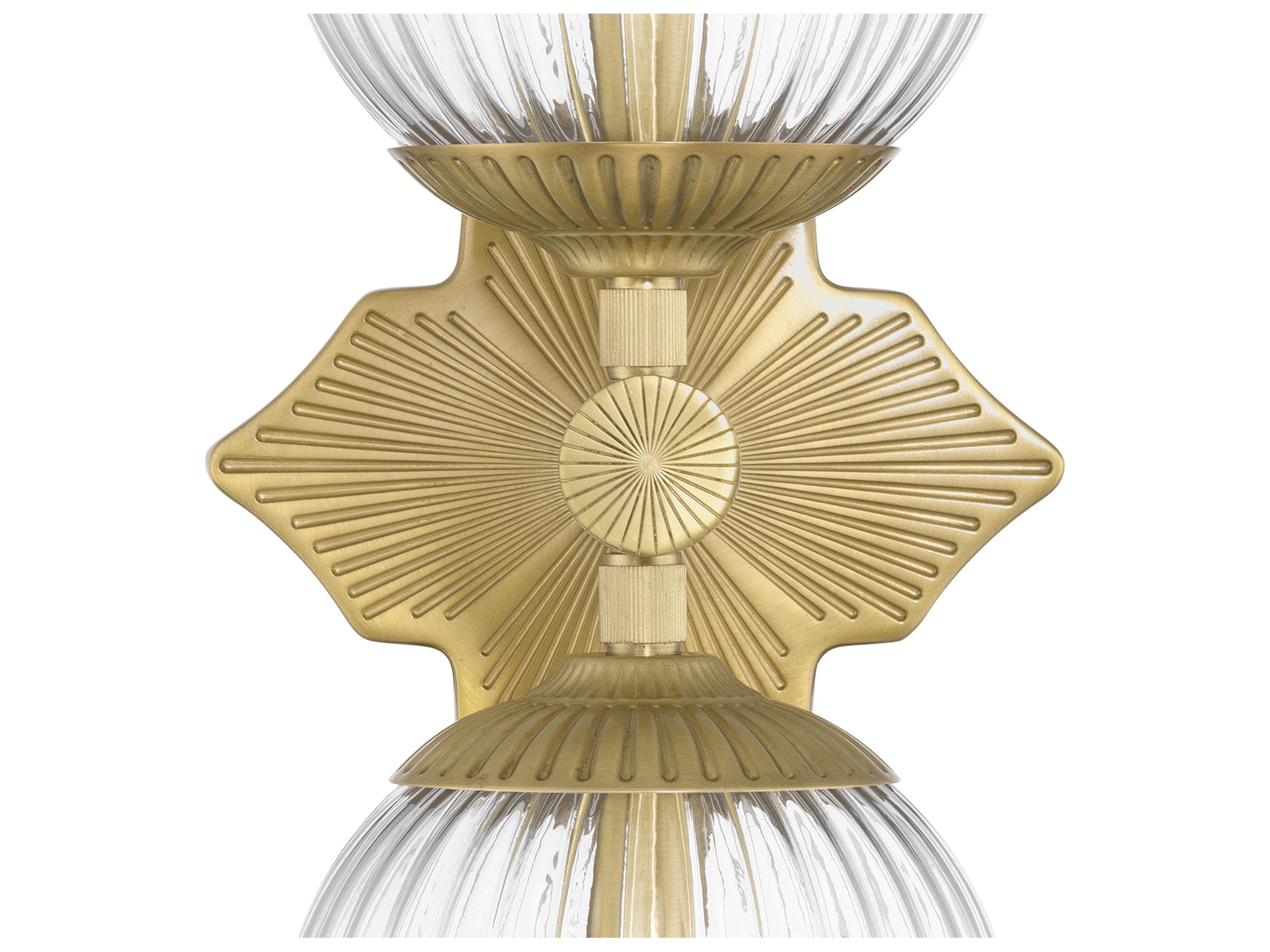 Crystorama Orly 2-Light Gold Wall Sconce