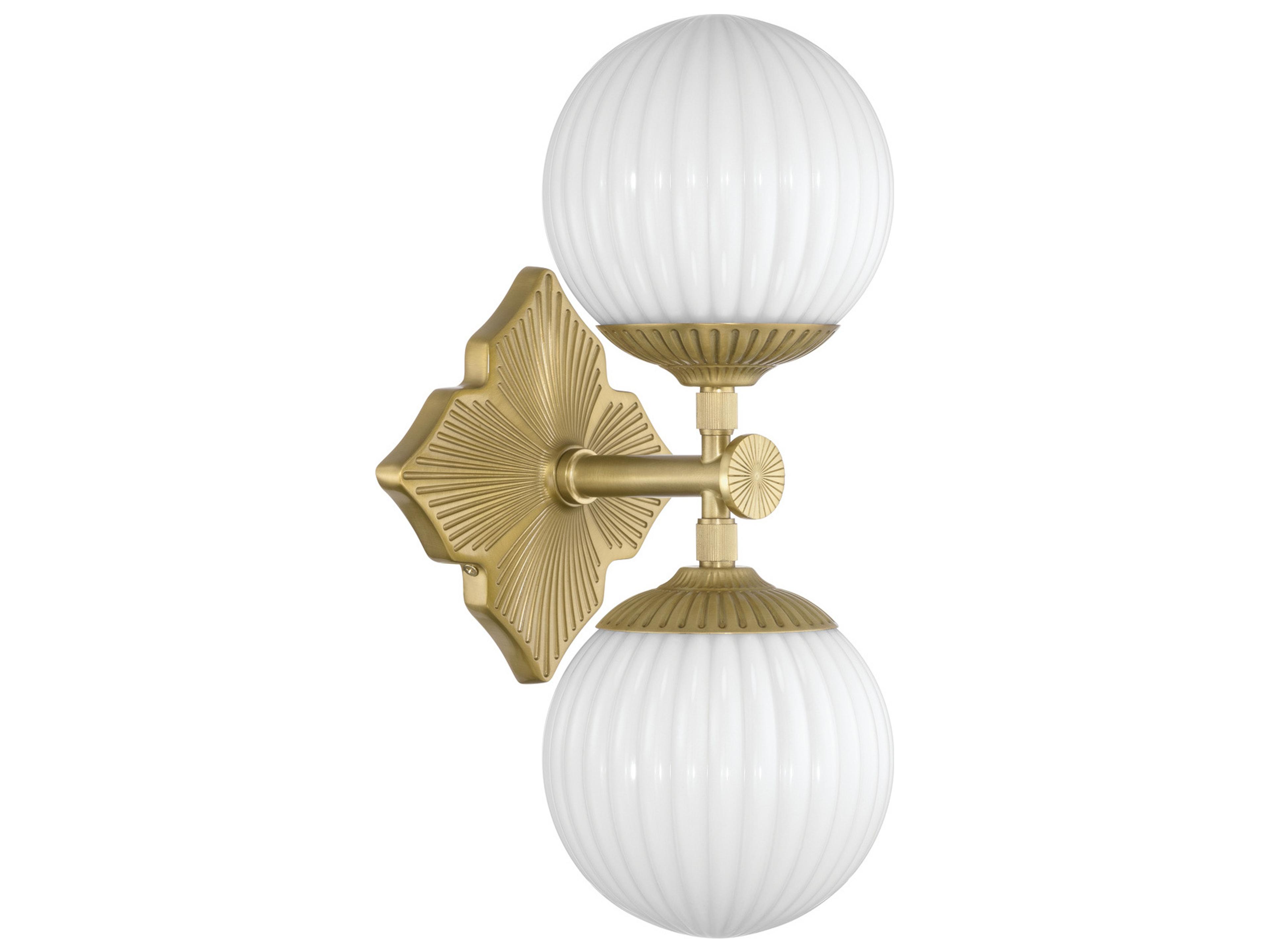 Crystorama Orly 2-Light Gold Wall Sconce