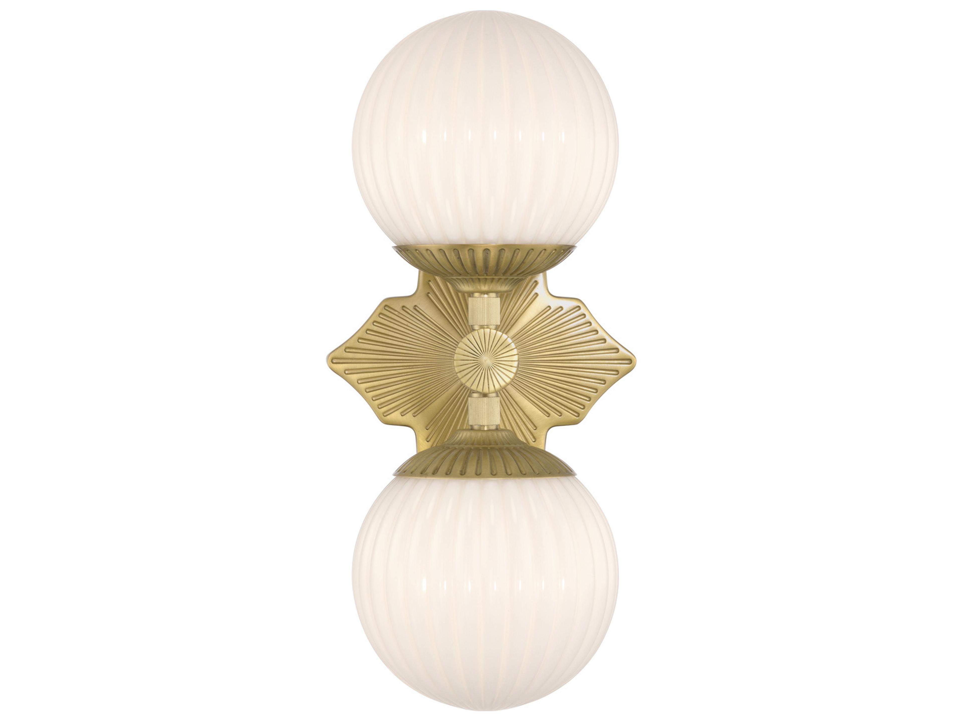 Crystorama Orly 2-Light Gold Wall Sconce