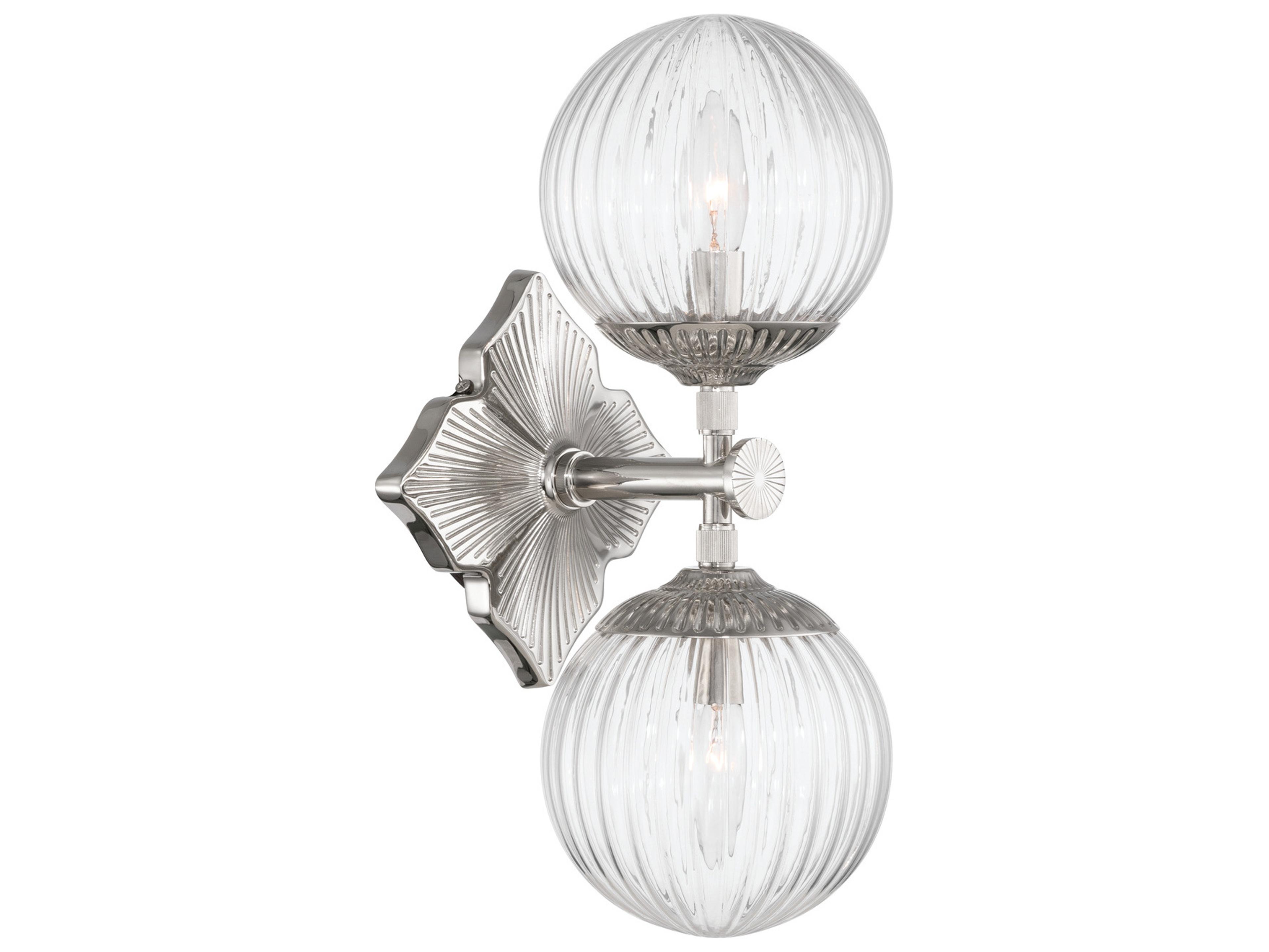 Orly 2-Light Silver Wall Sconce