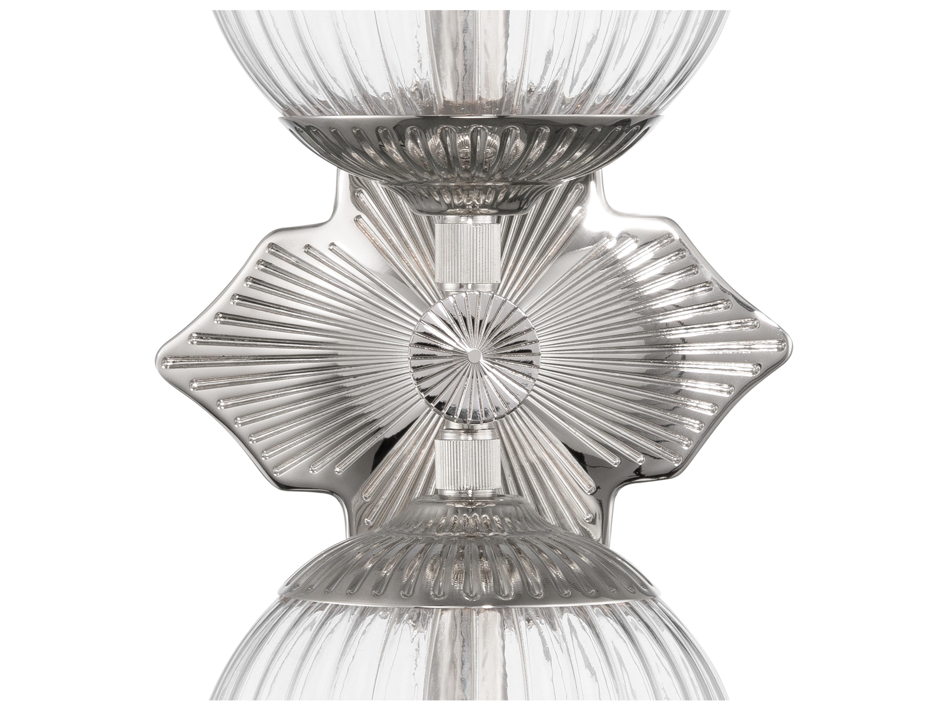 Crystorama Orly 2-Light Silver Wall Sconce