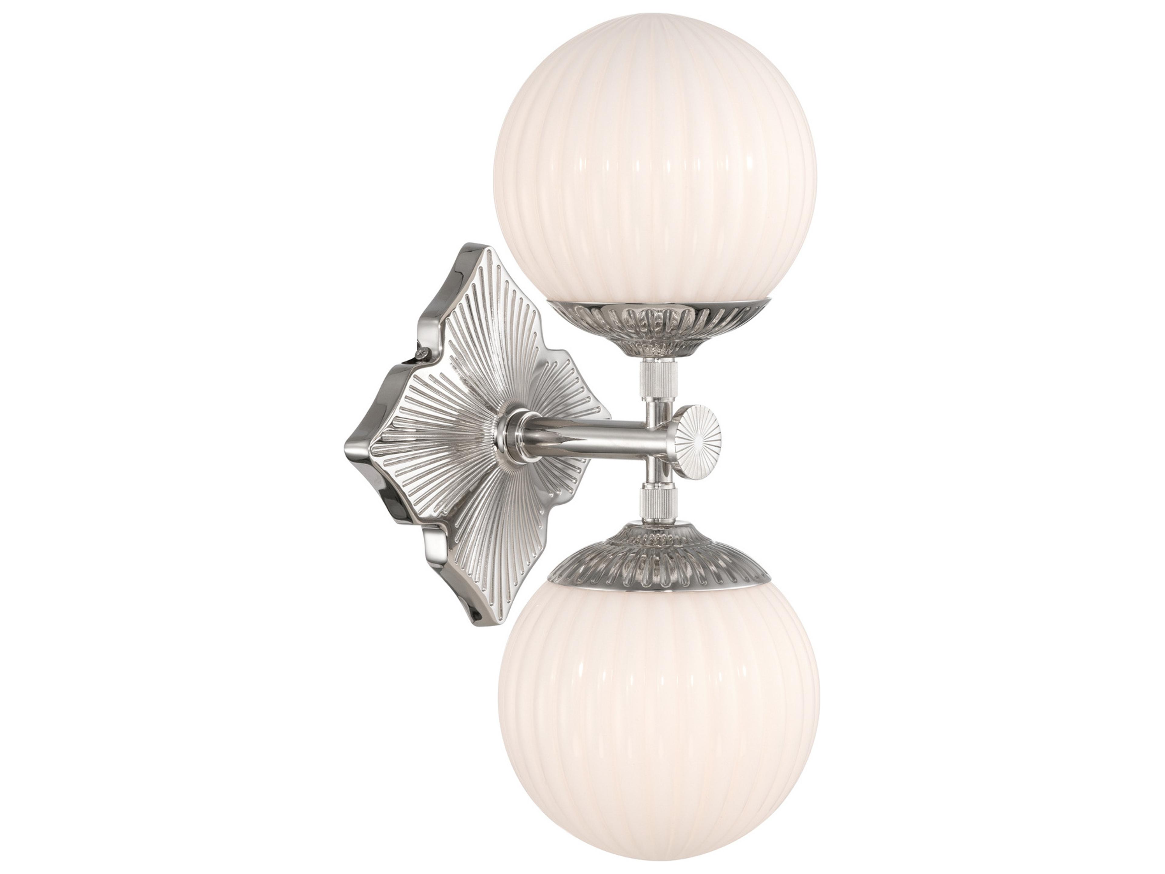Orly 2-Light Silver Wall Sconce