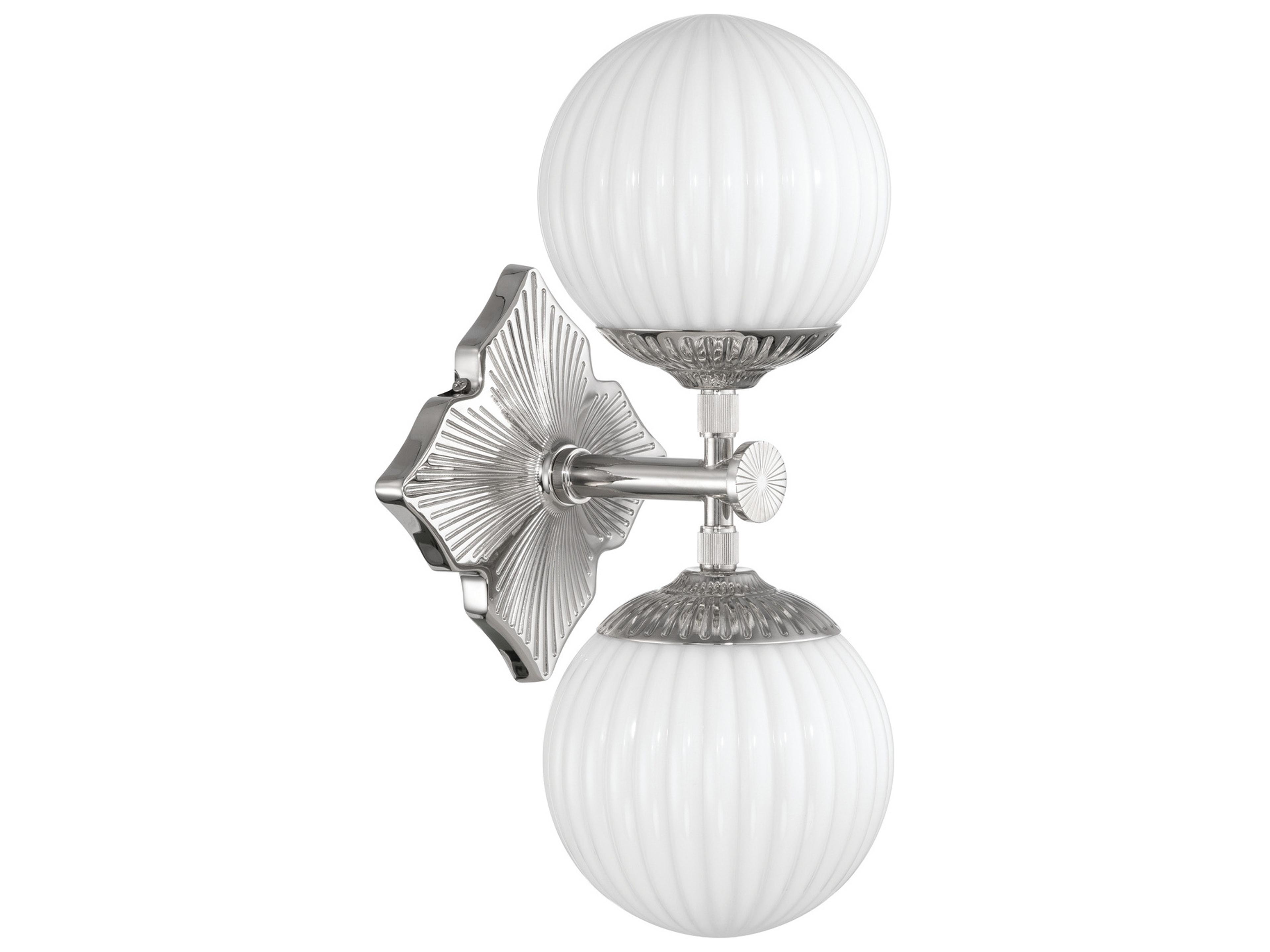 Crystorama Orly 2-Light Silver Wall Sconce