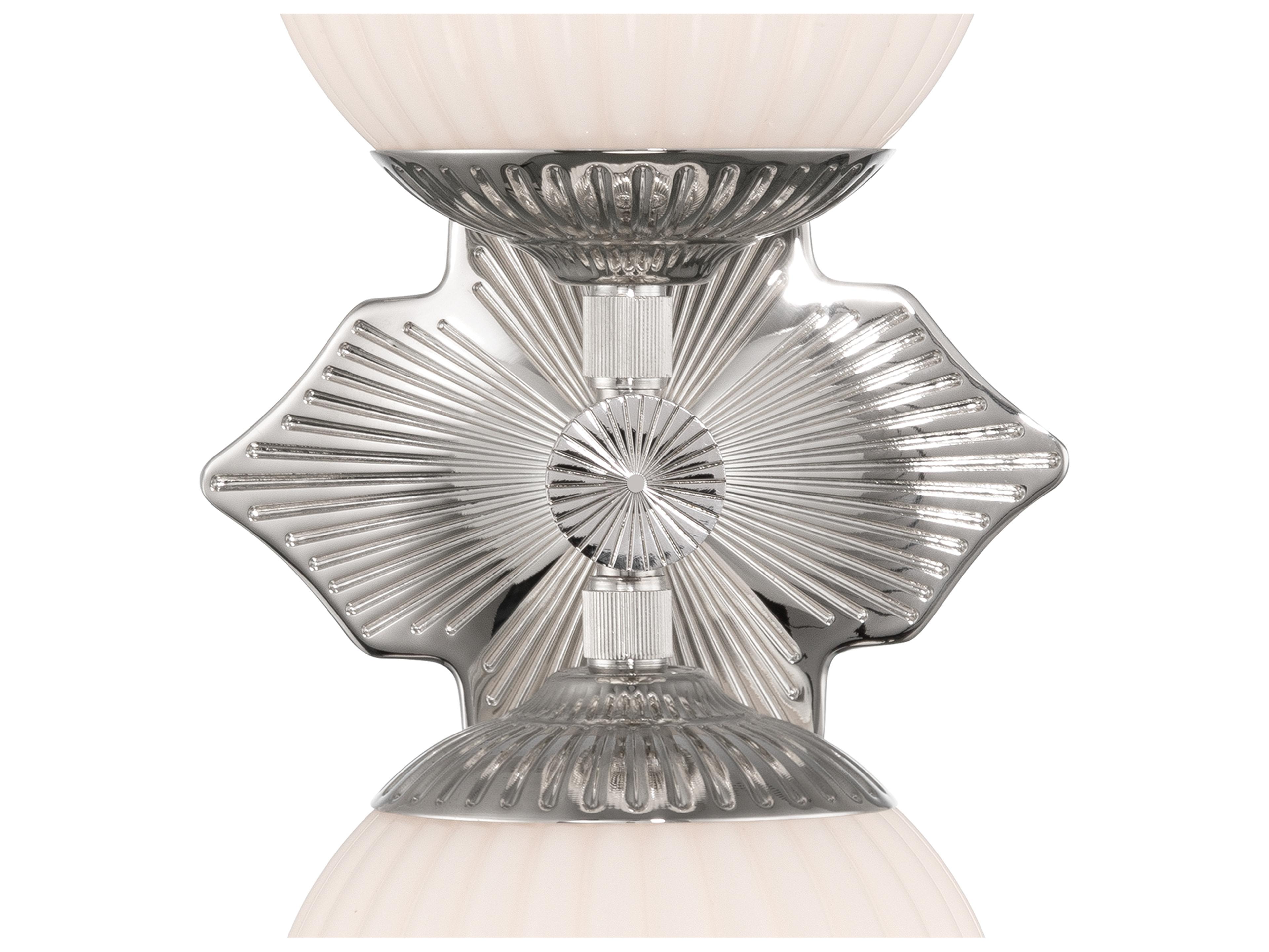 Crystorama Orly 2-Light Silver Wall Sconce