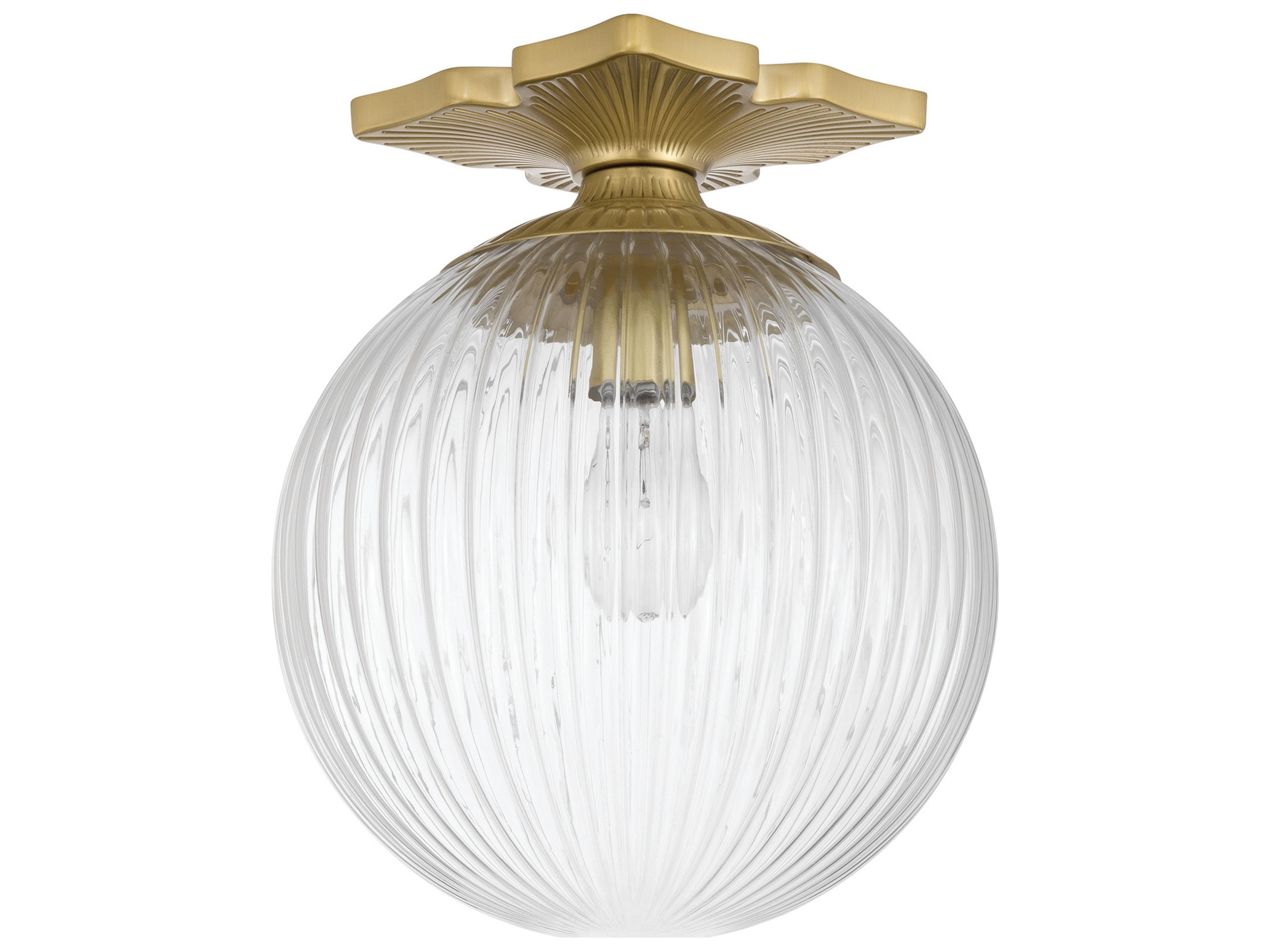 Crystorama Orly 1-Light Gold Flush Mount
