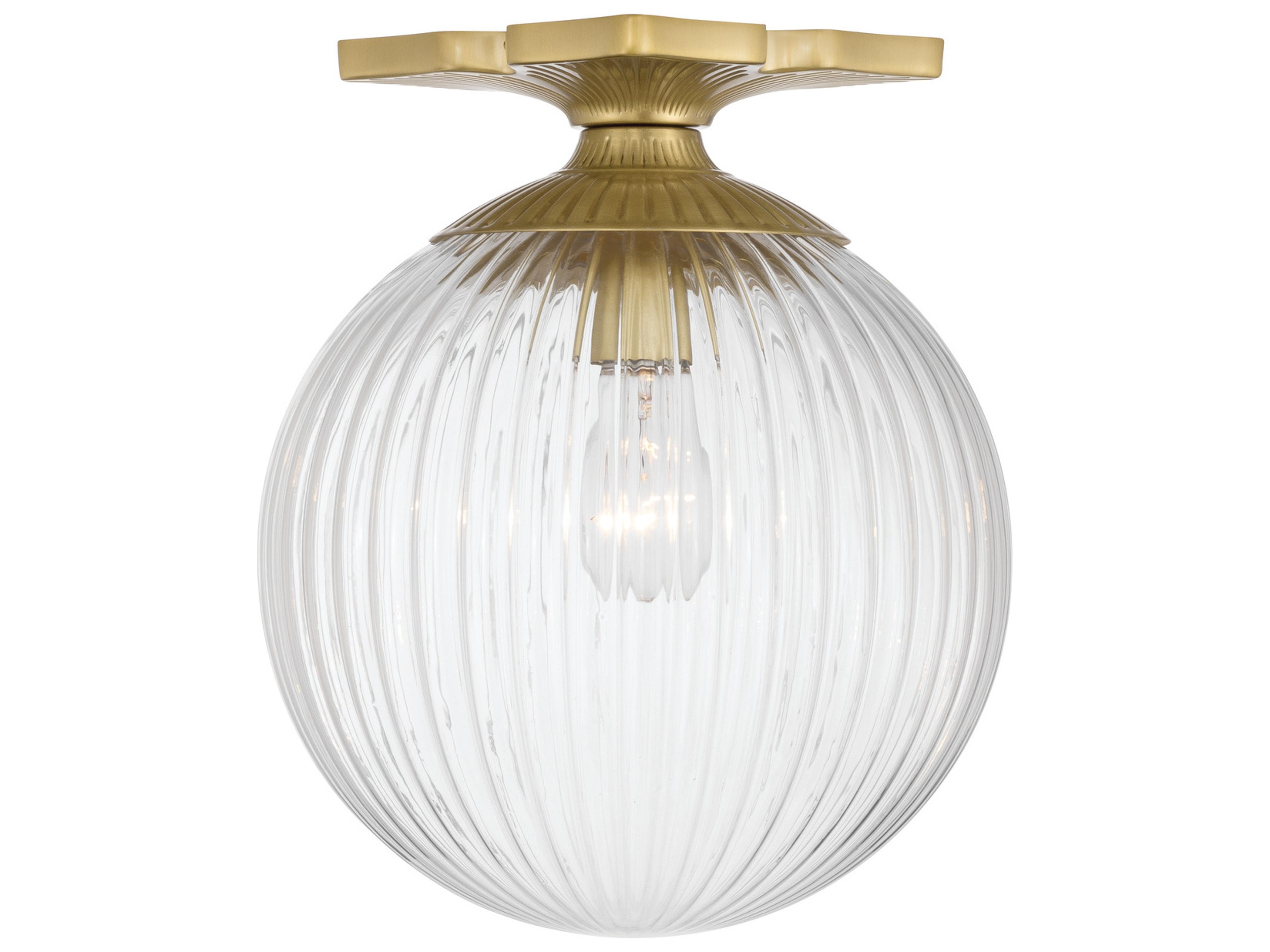 Crystorama Orly 1-Light Gold Flush Mount