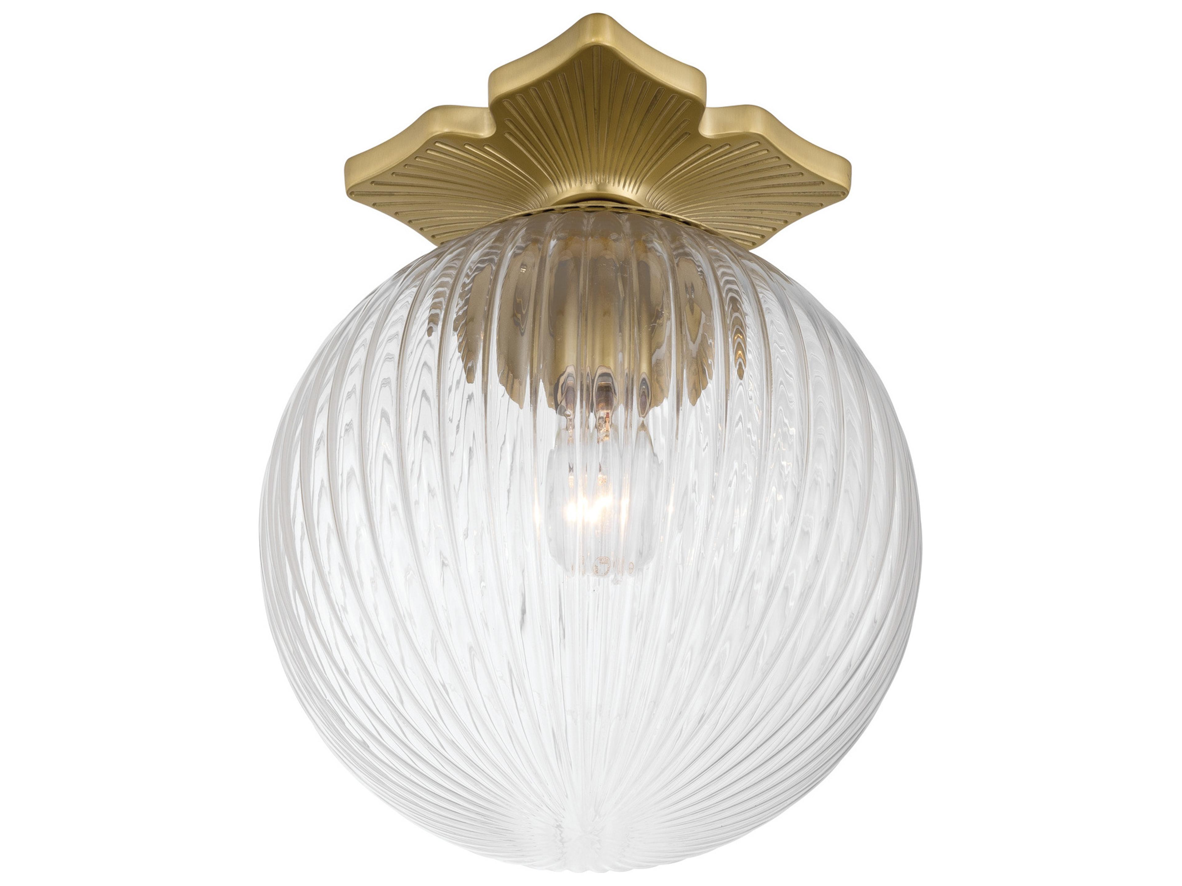 Crystorama Orly 1-Light Gold Flush Mount