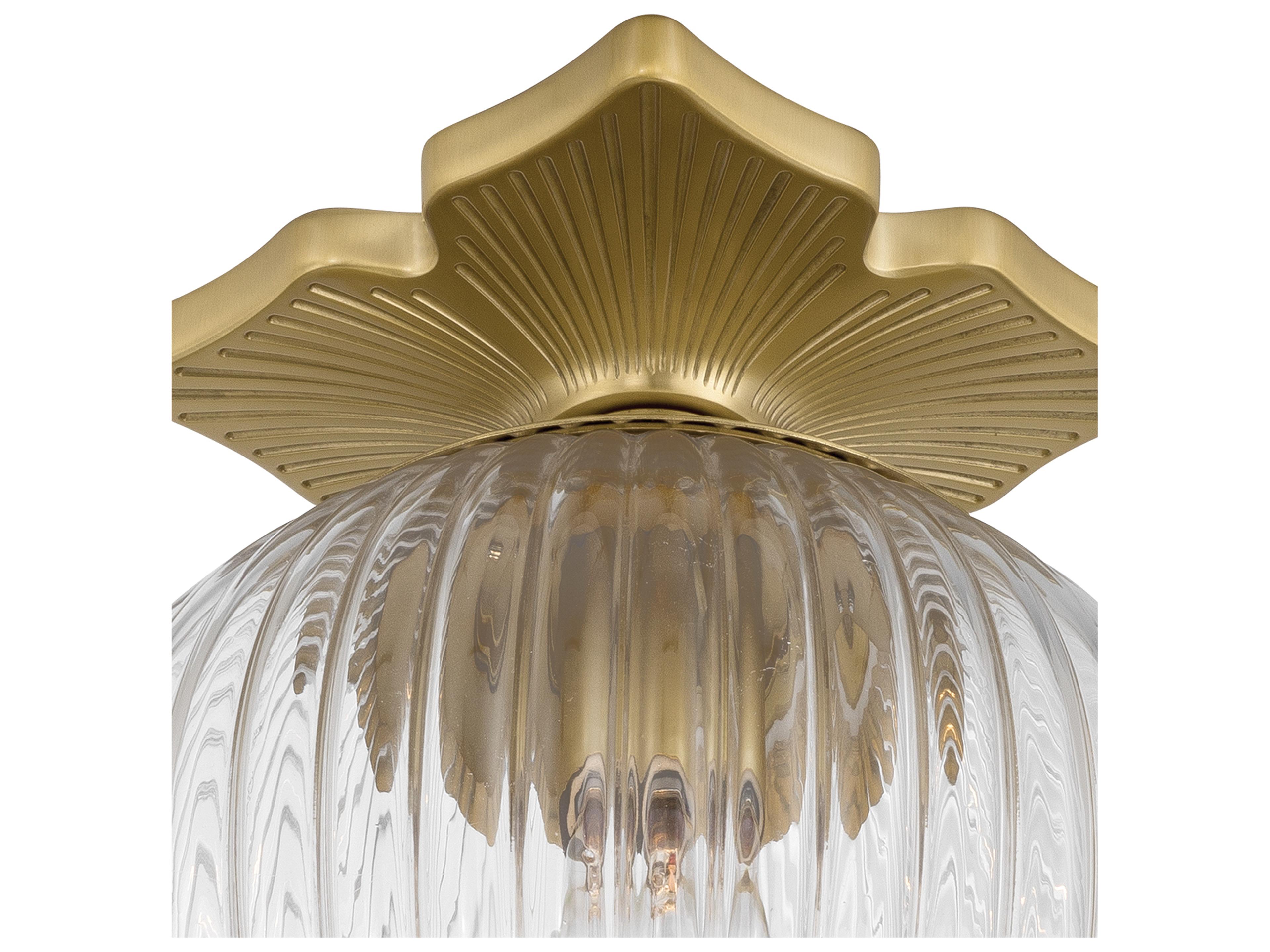 Crystorama Orly 1-Light Gold Flush Mount