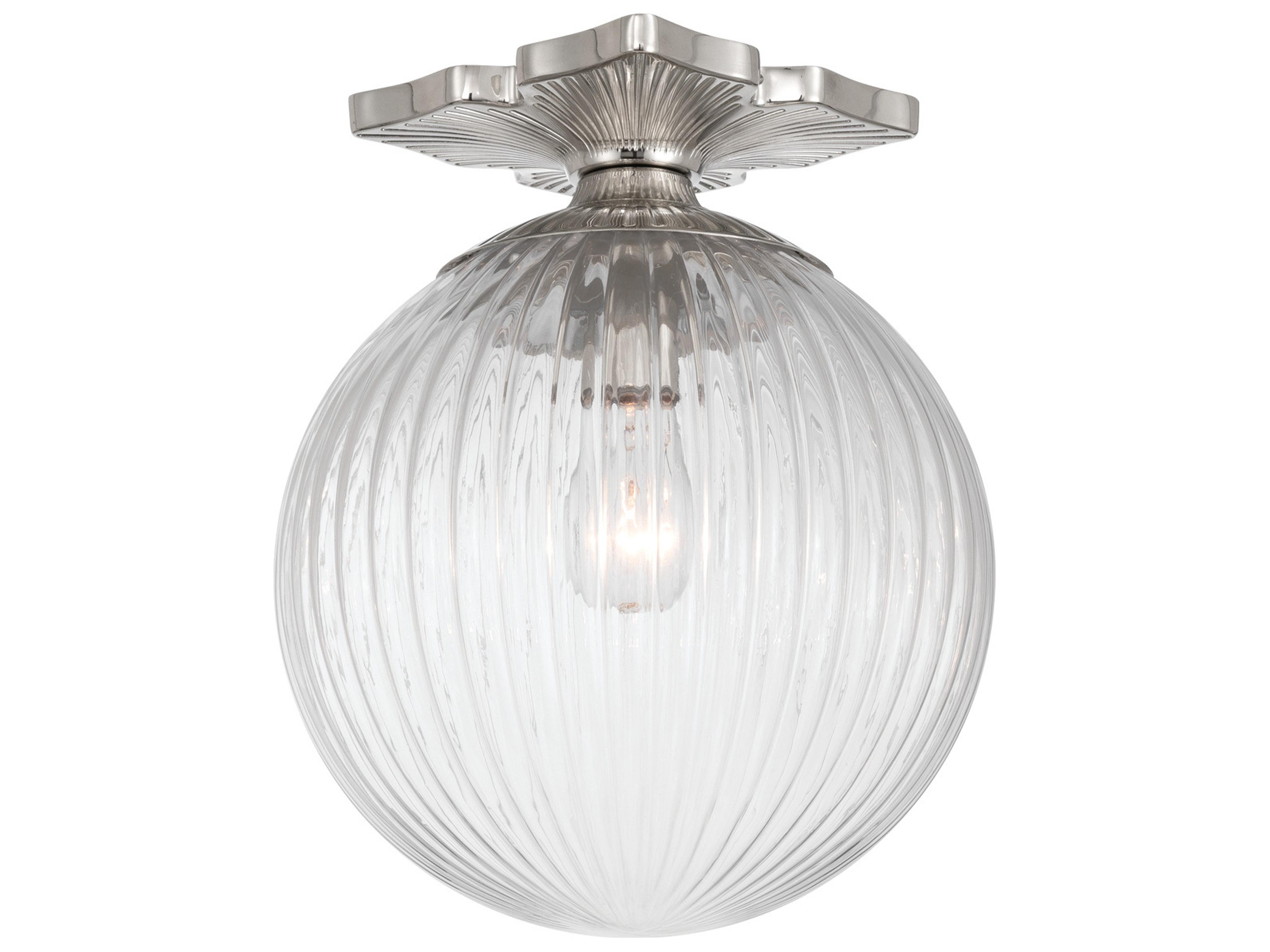 Orly 1-Light Silver Flush Mount