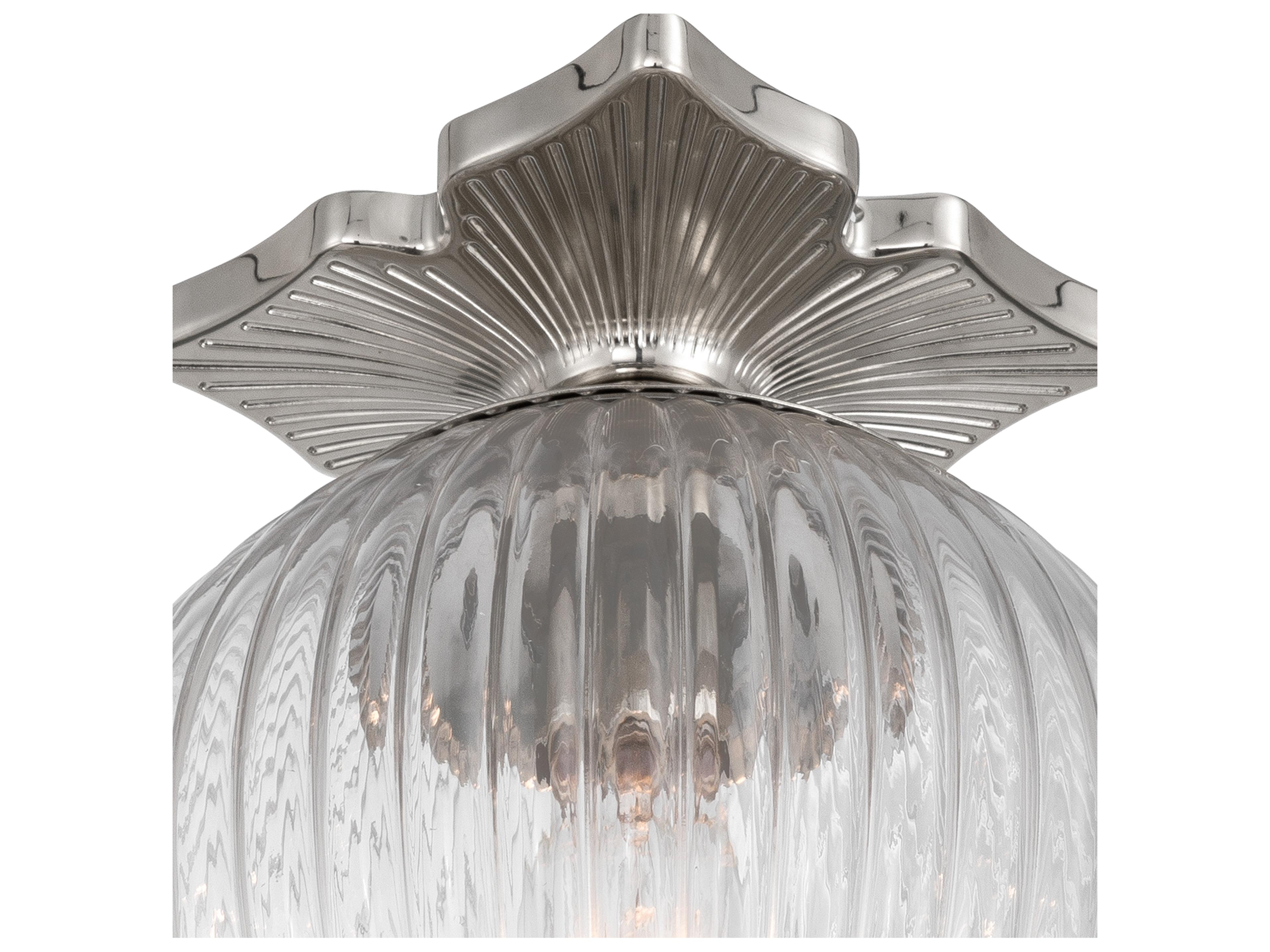 Crystorama Orly 1-Light Silver Flush Mount
