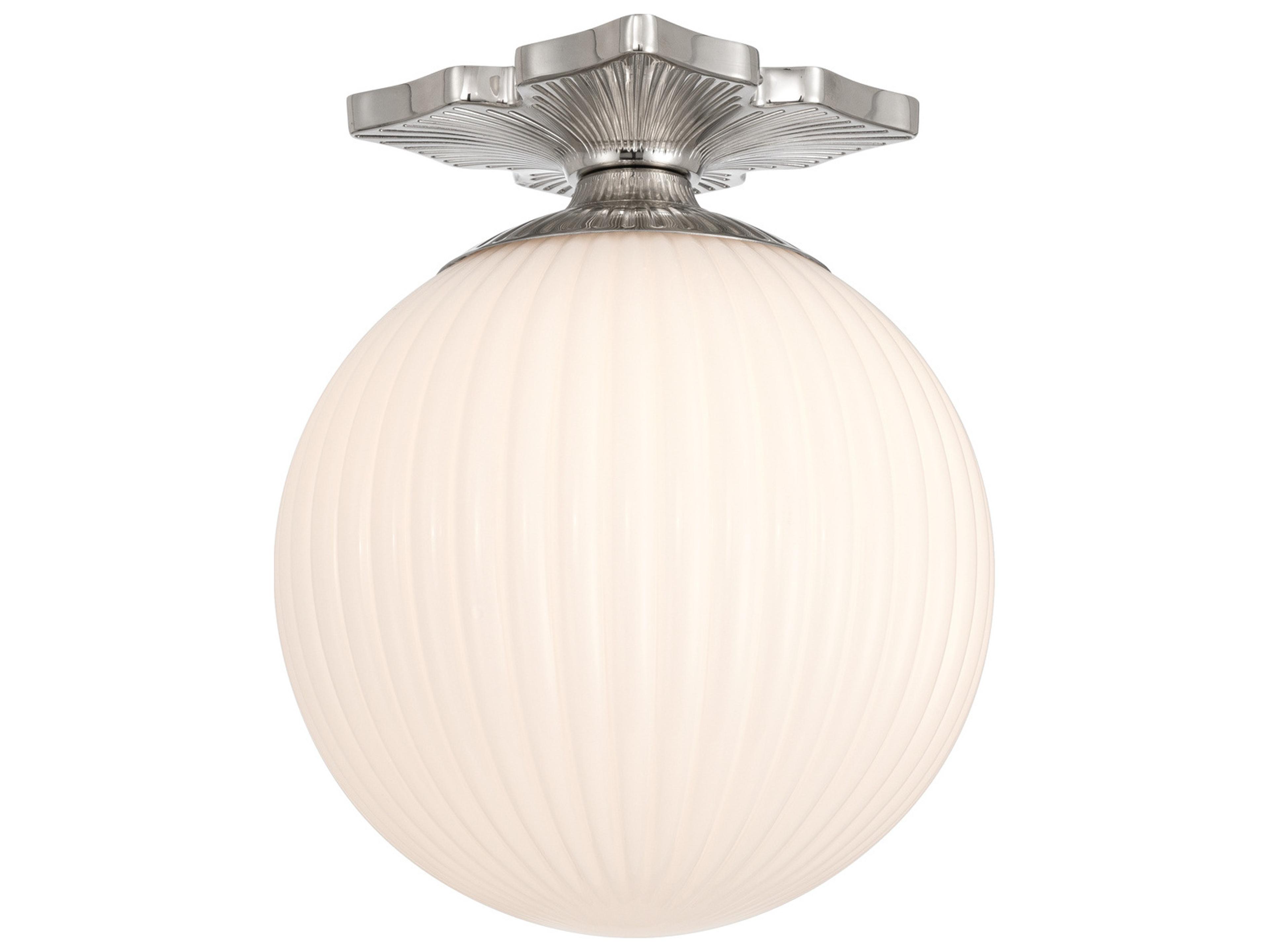 Orly 1-Light Silver Flush Mount