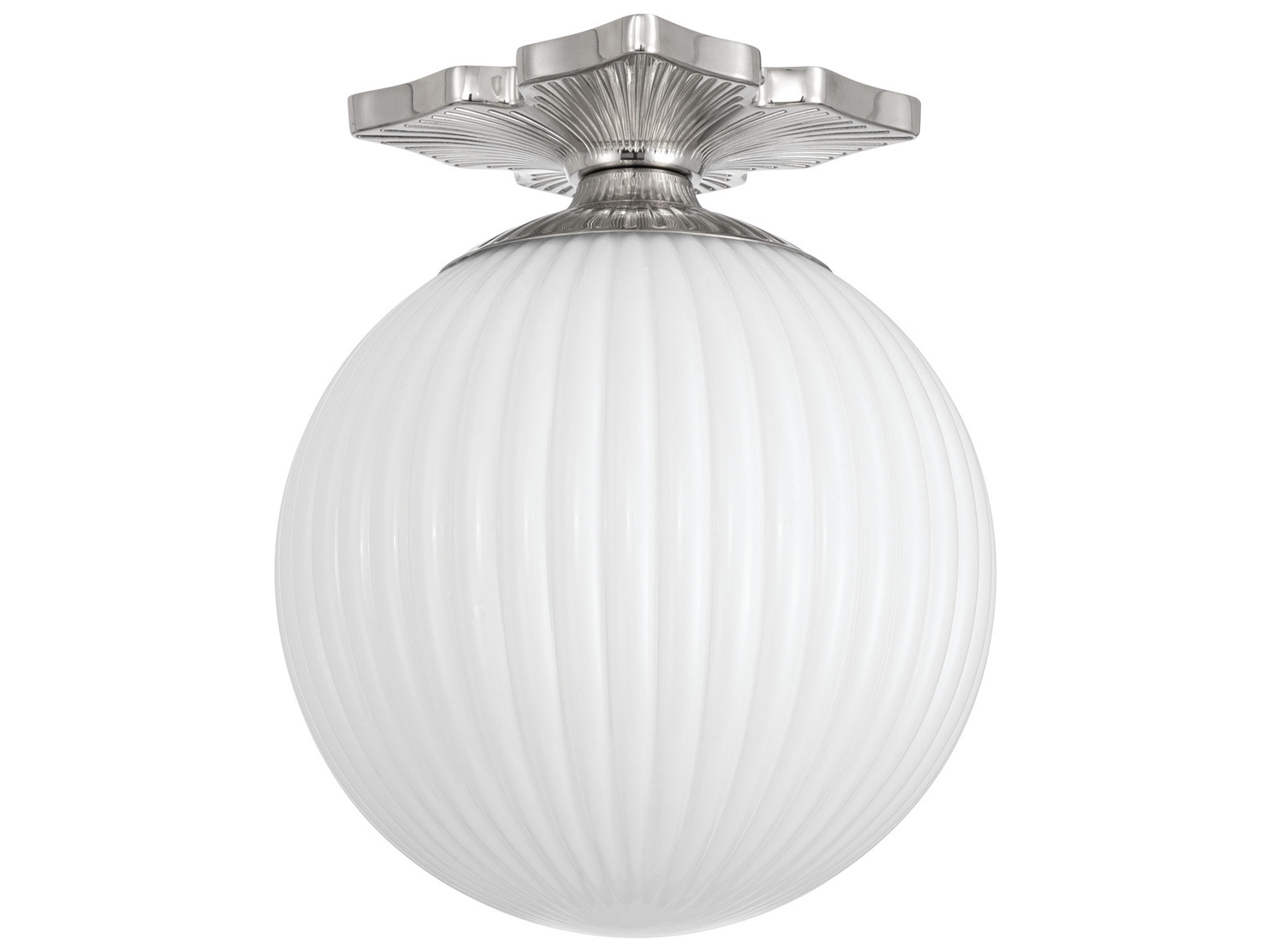 Crystorama Orly 1-Light Silver Flush Mount