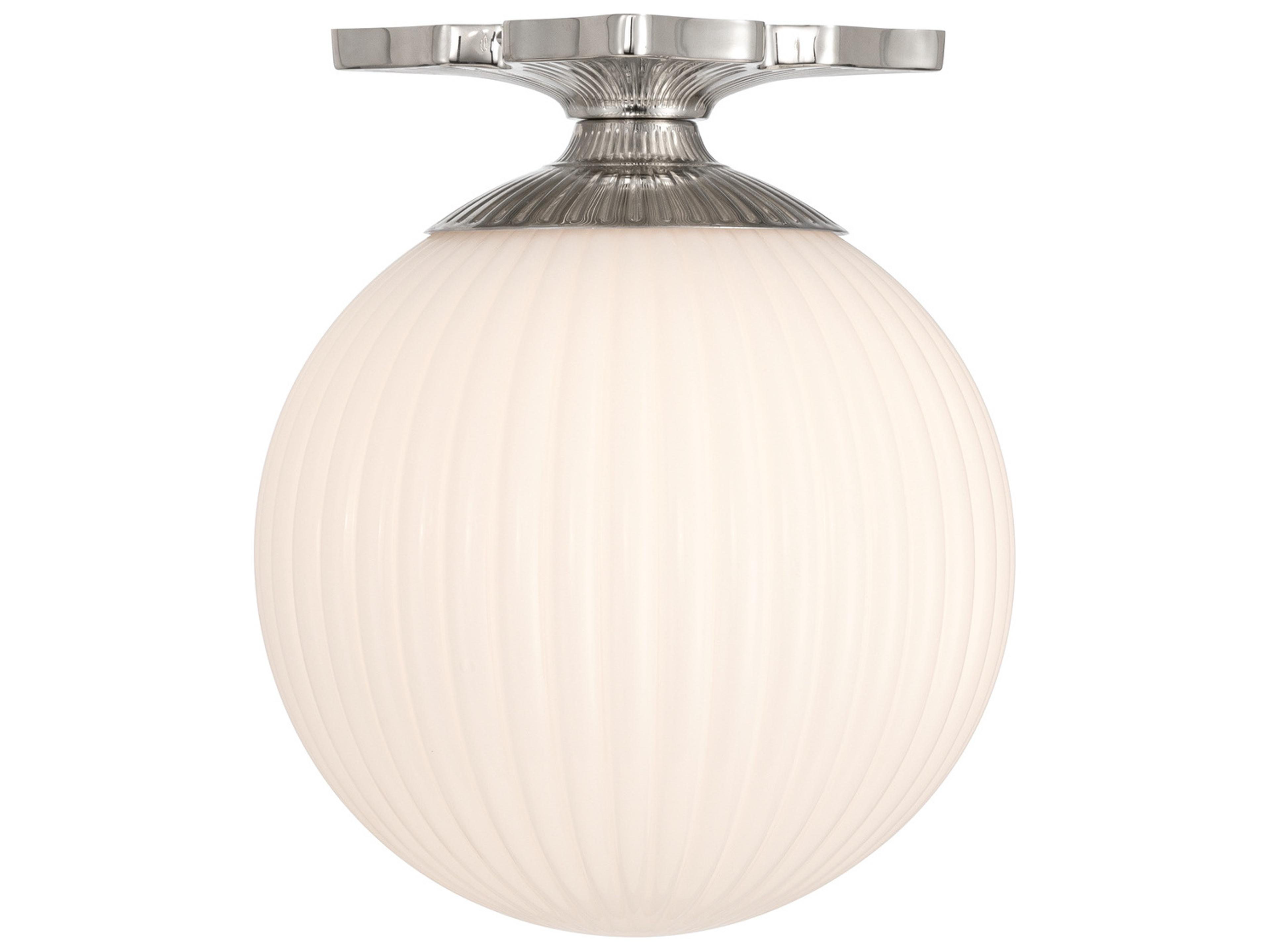 Crystorama Orly 1-Light Silver Flush Mount