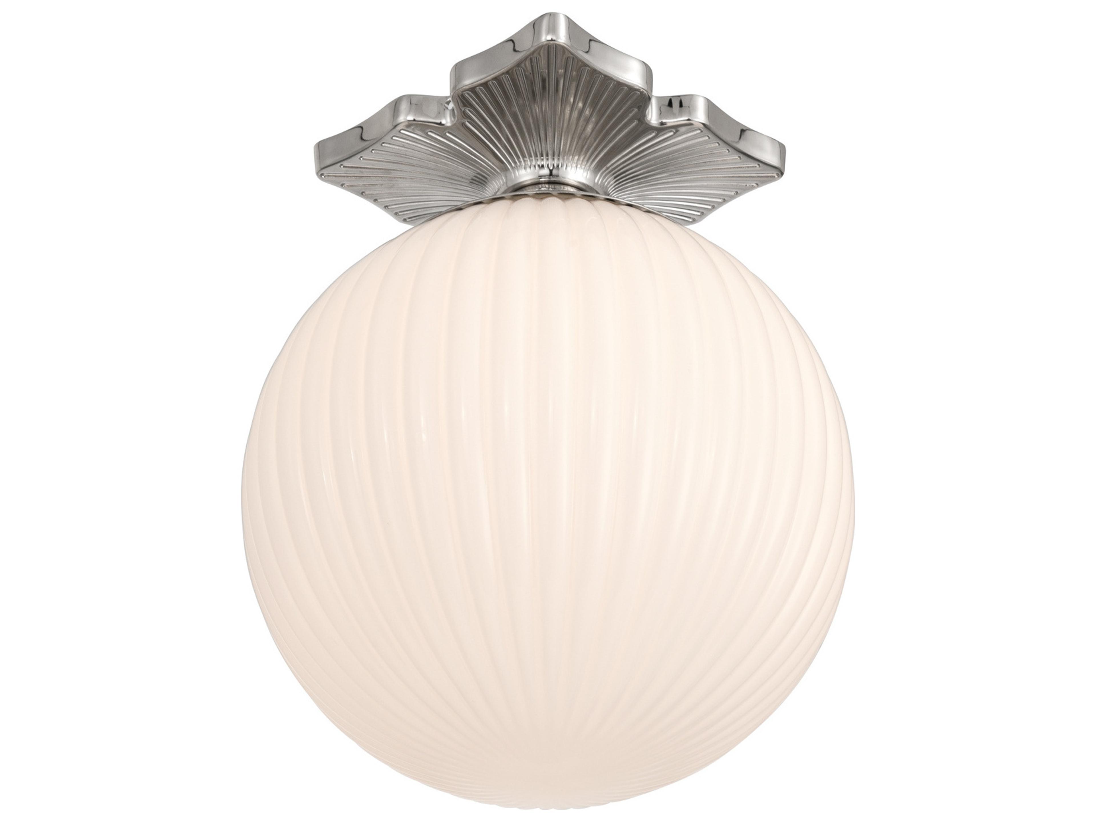 Crystorama Orly 1-Light Silver Flush Mount