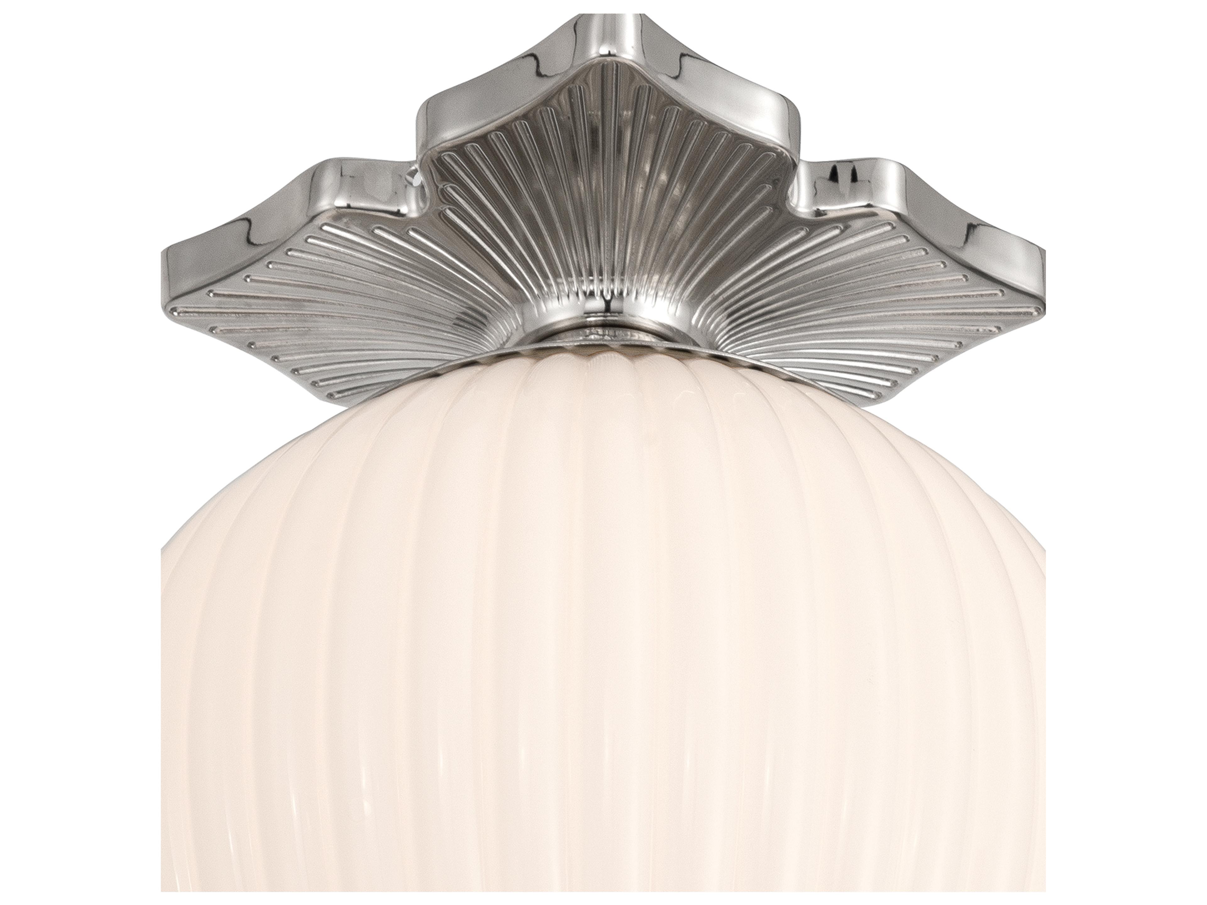 Crystorama Orly 1-Light Silver Flush Mount