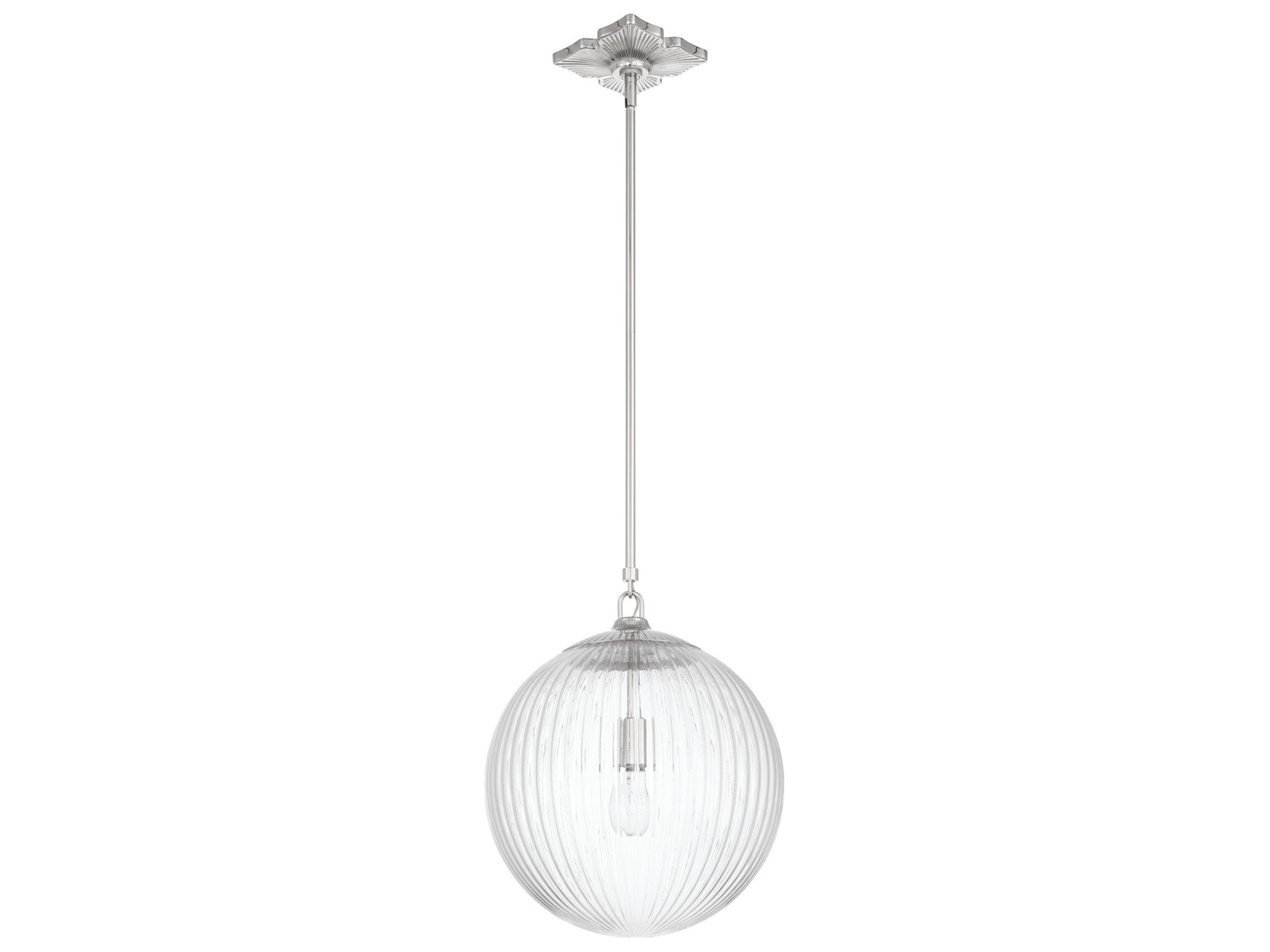 Crystorama Orly 1-Light Silver Pendant