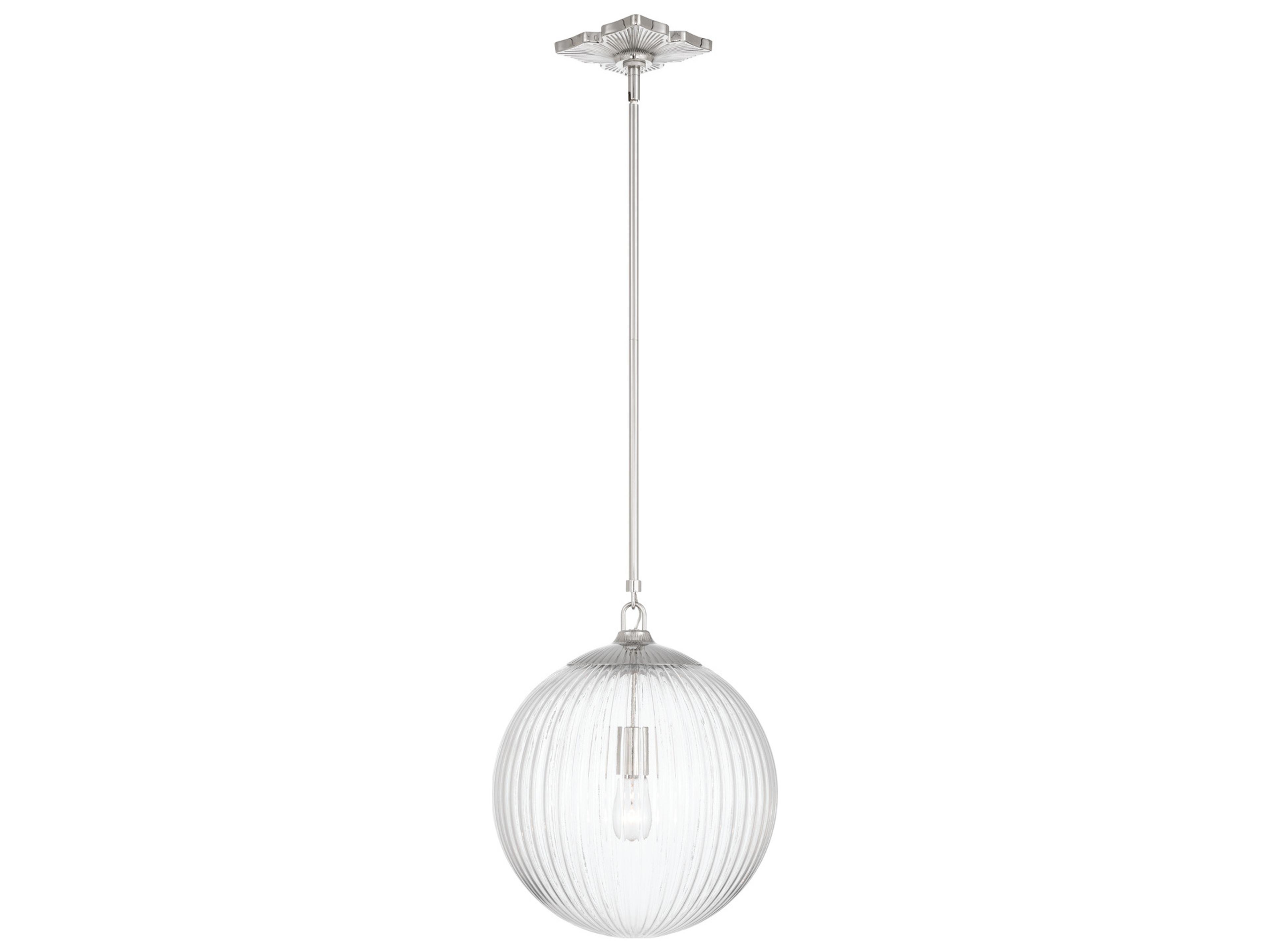 Crystorama Orly 1-Light Silver Pendant