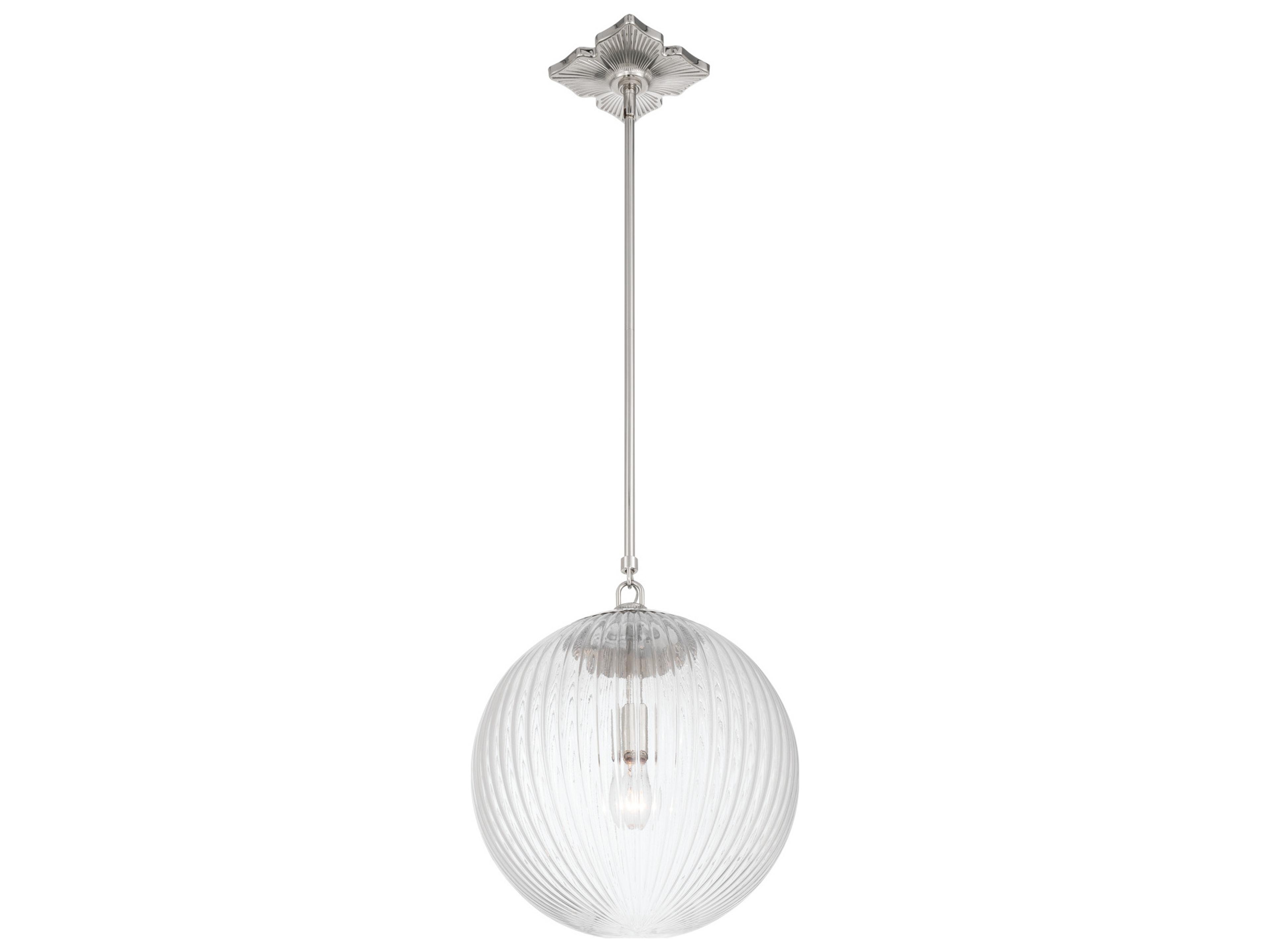 Crystorama Orly 1-Light Silver Pendant