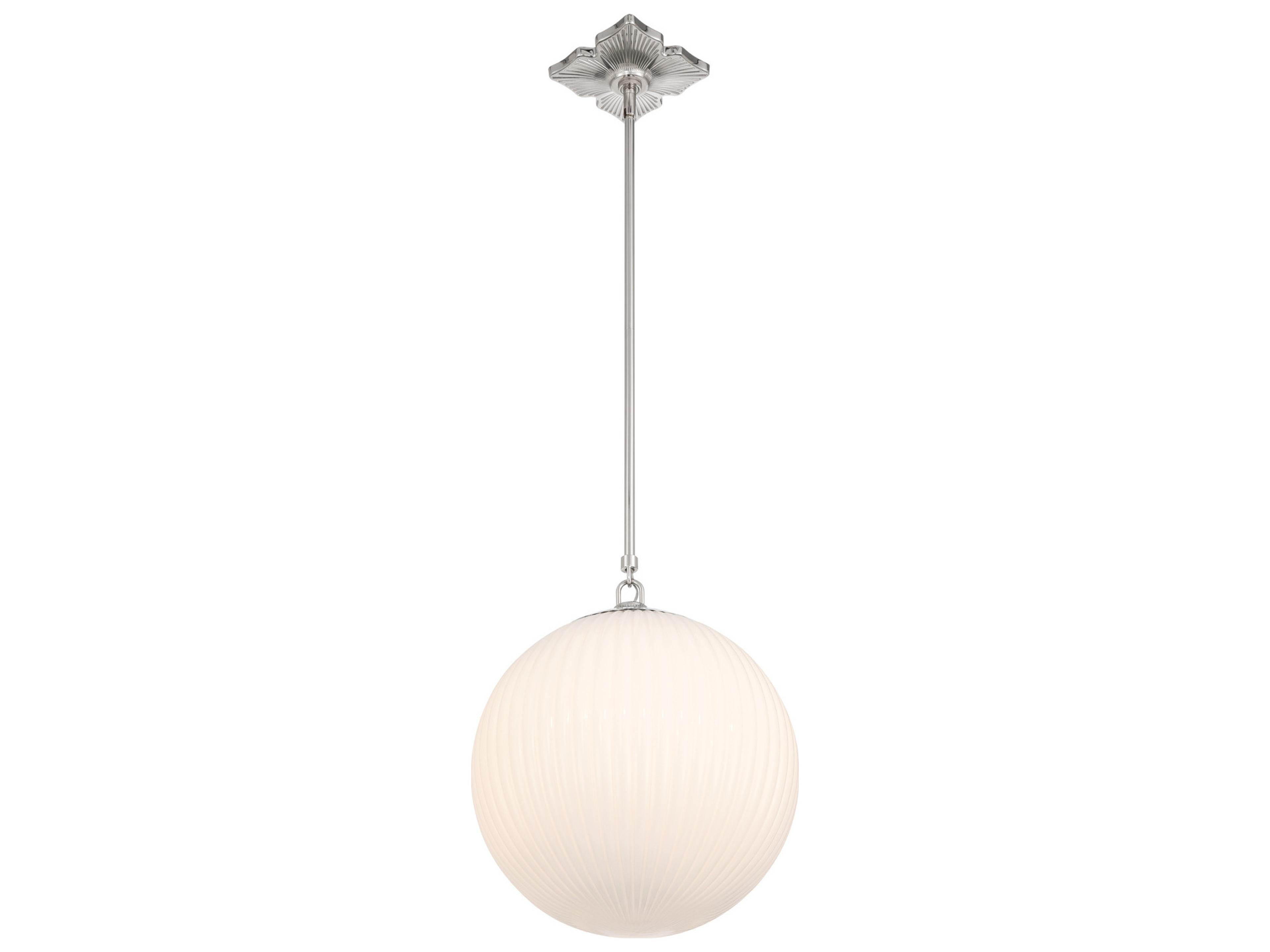 Crystorama Orly 1-Light Silver Pendant
