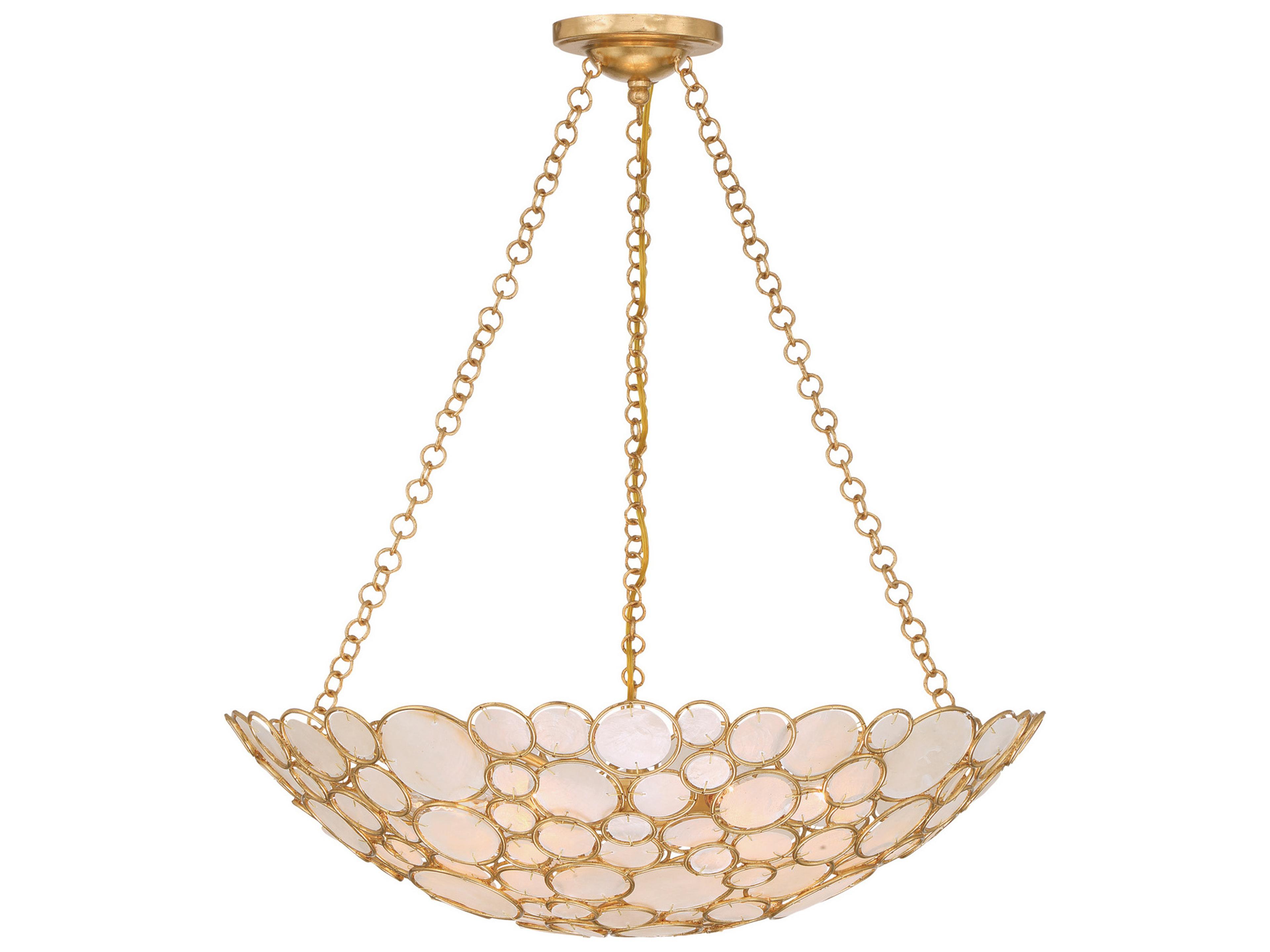 Crystorama Palla 6-Light Gold Candelabra Chandelier