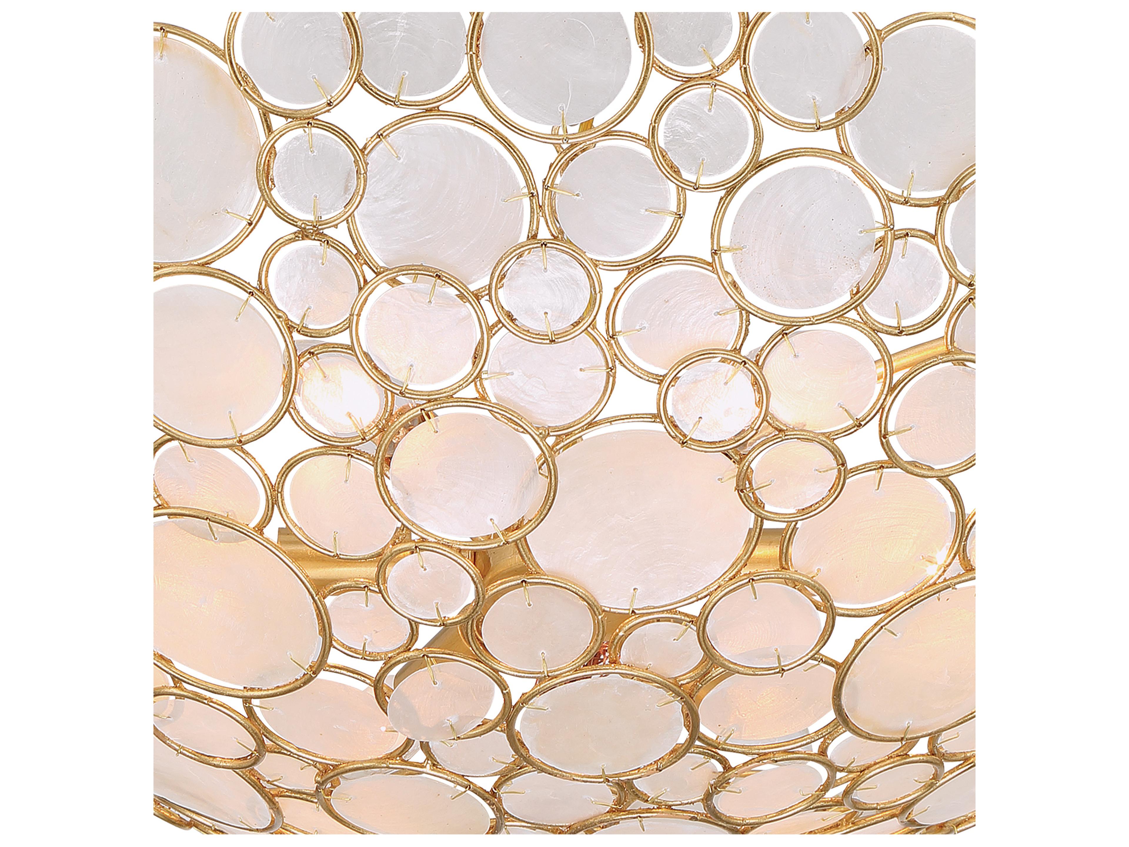 Crystorama Palla 6-Light Gold Candelabra Chandelier