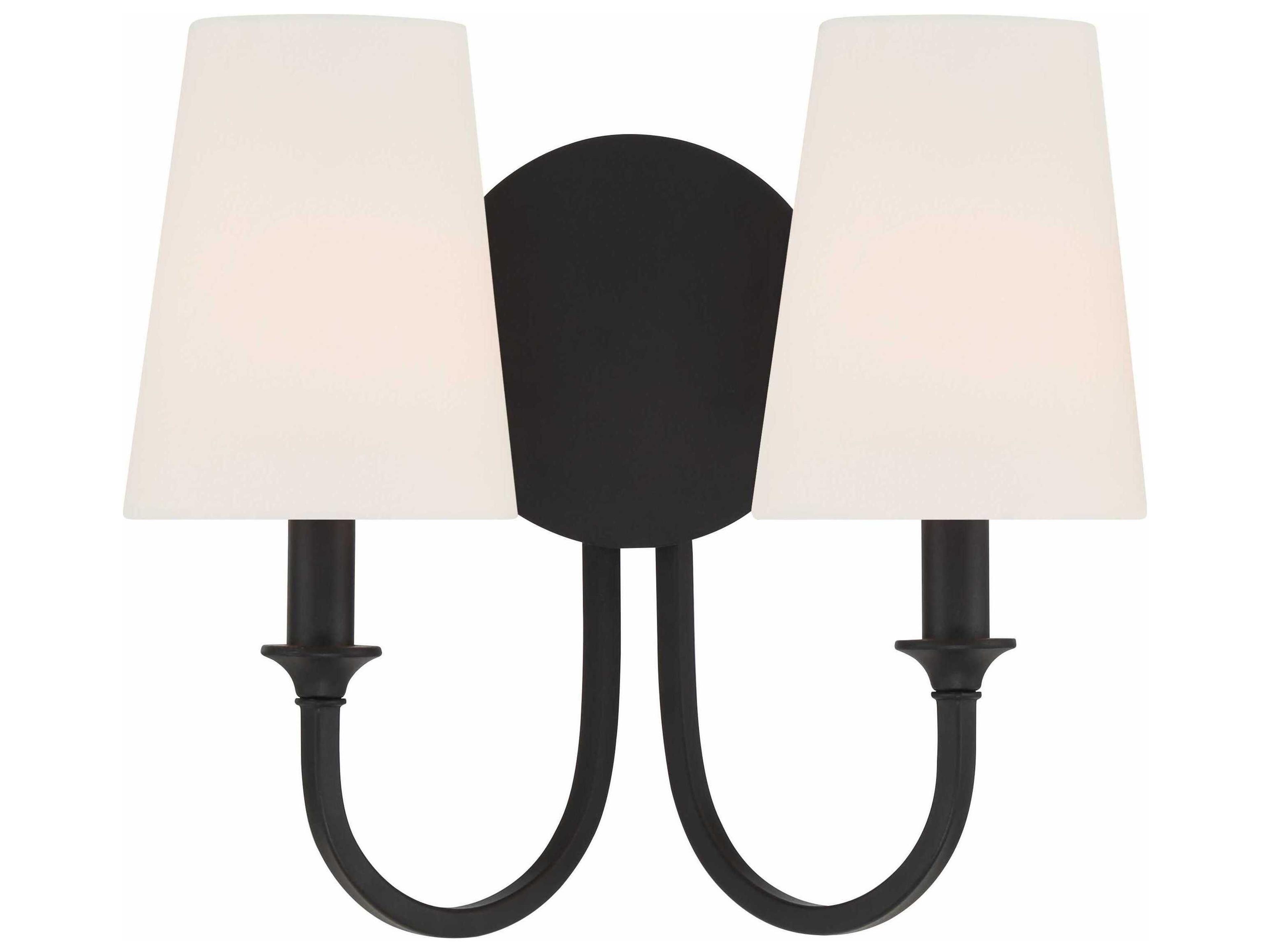 Payton 2-Light Black Forged Vanity Light