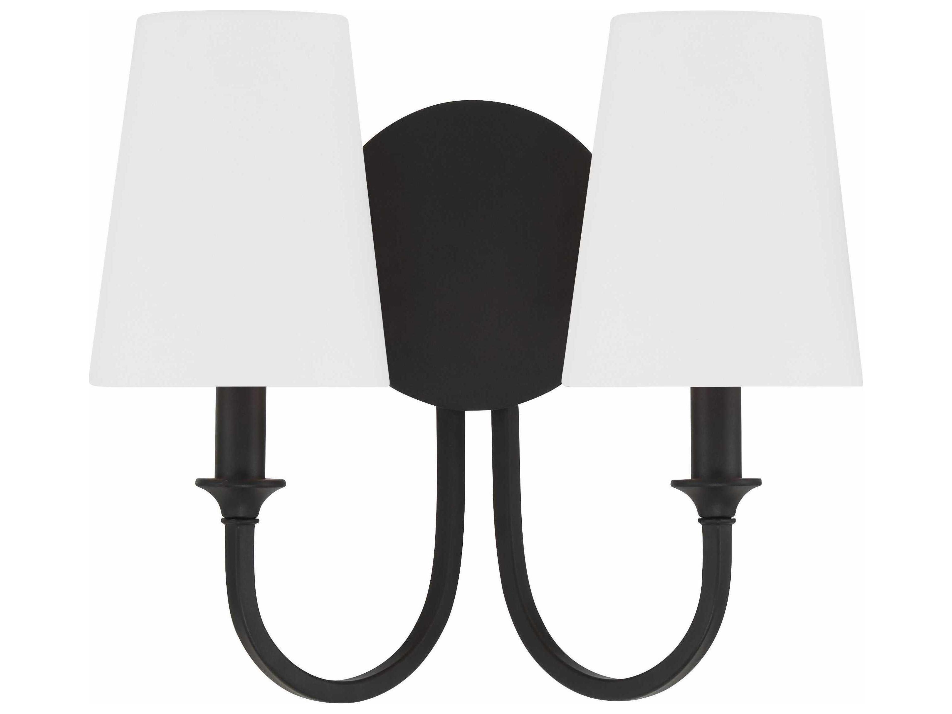 Crystorama Payton 2-Light Black Forged Vanity Light