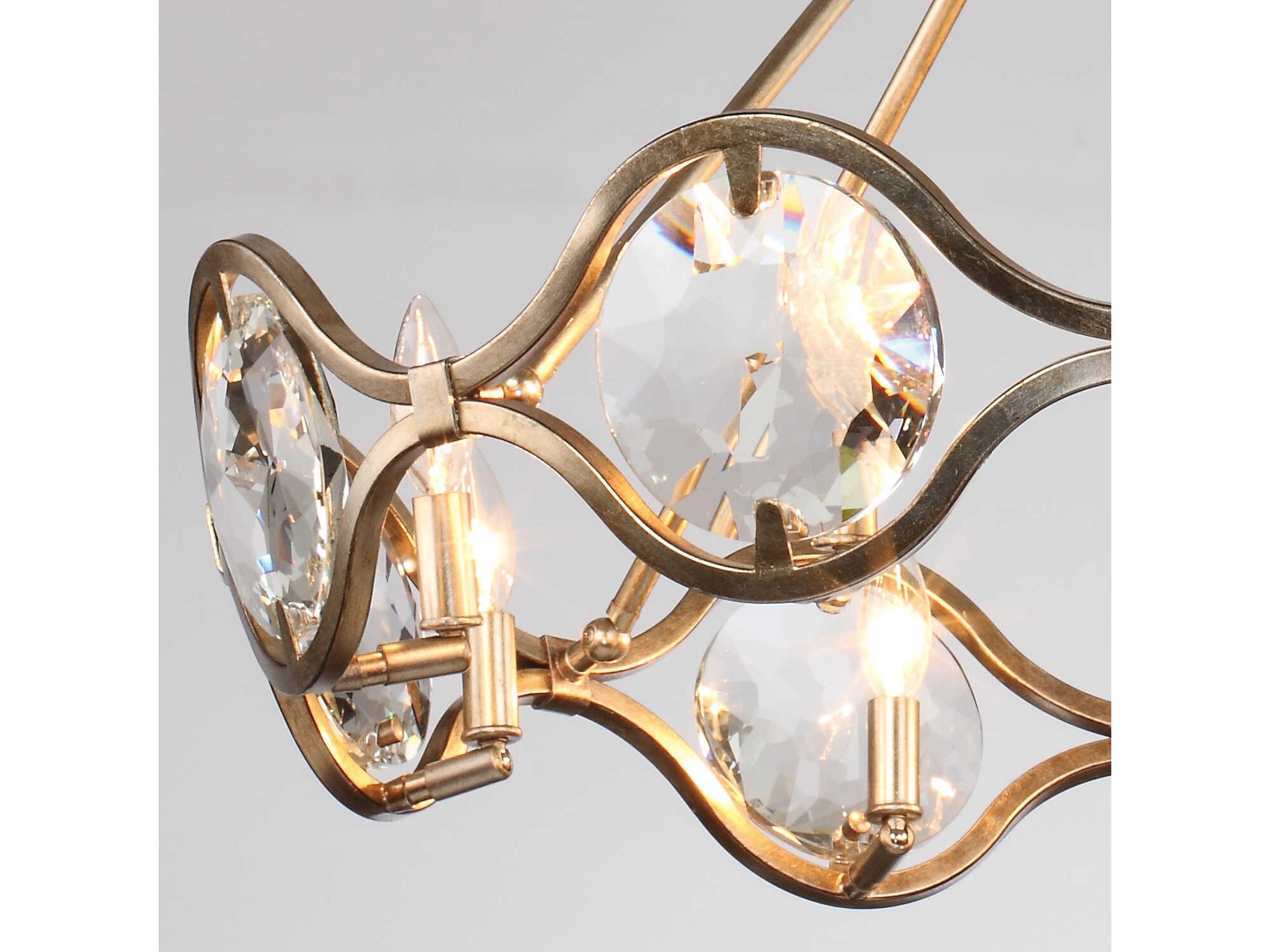 Crystorama Quincy 8-Light Distressed Twilight Brass Crystal Chandelier