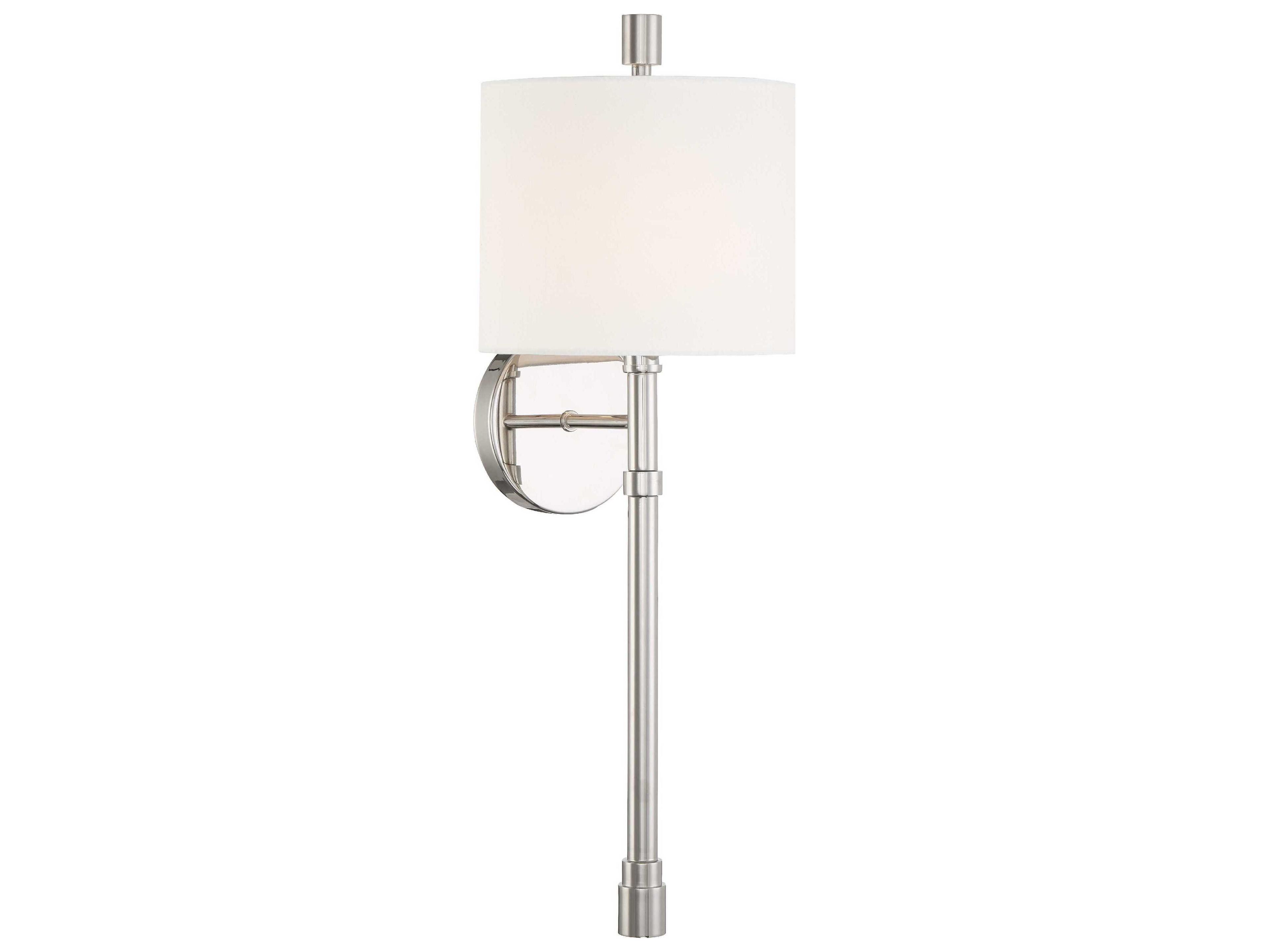 Rachel 1-Light Polished Nickel Wall Sconce