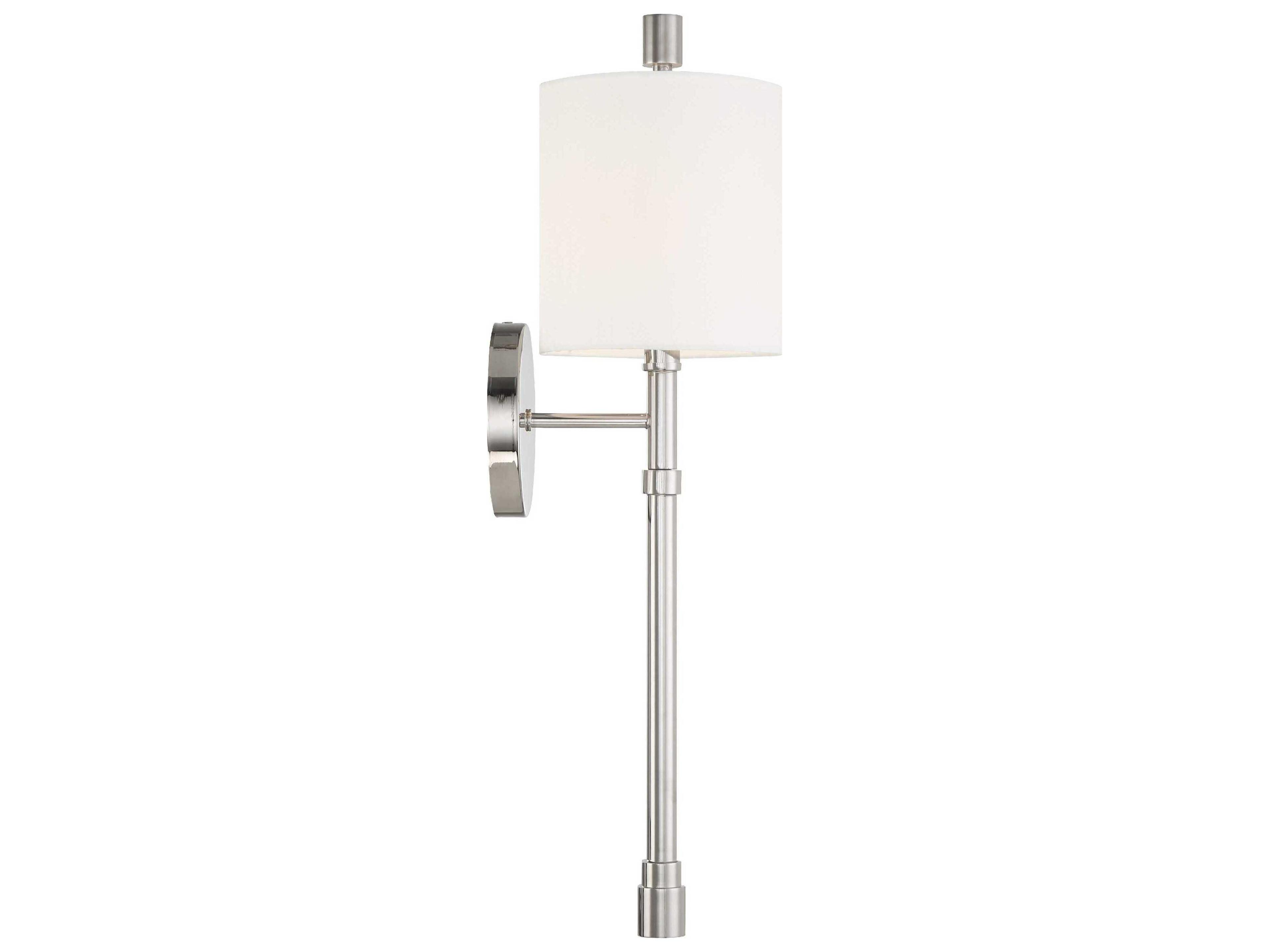 Crystorama Rachel 1-Light Polished Nickel Wall Sconce