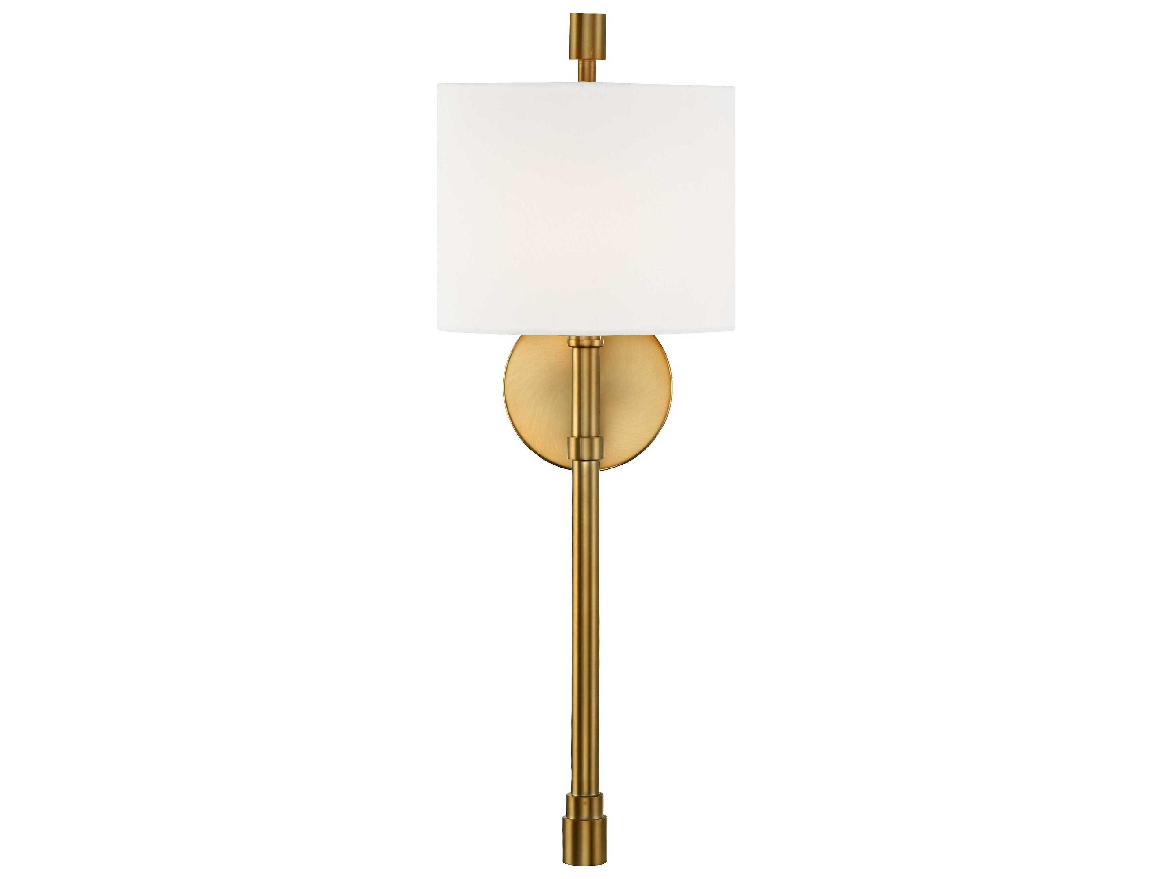 Crystorama Rachel 1-Light Vibrant Gold Wall Sconce