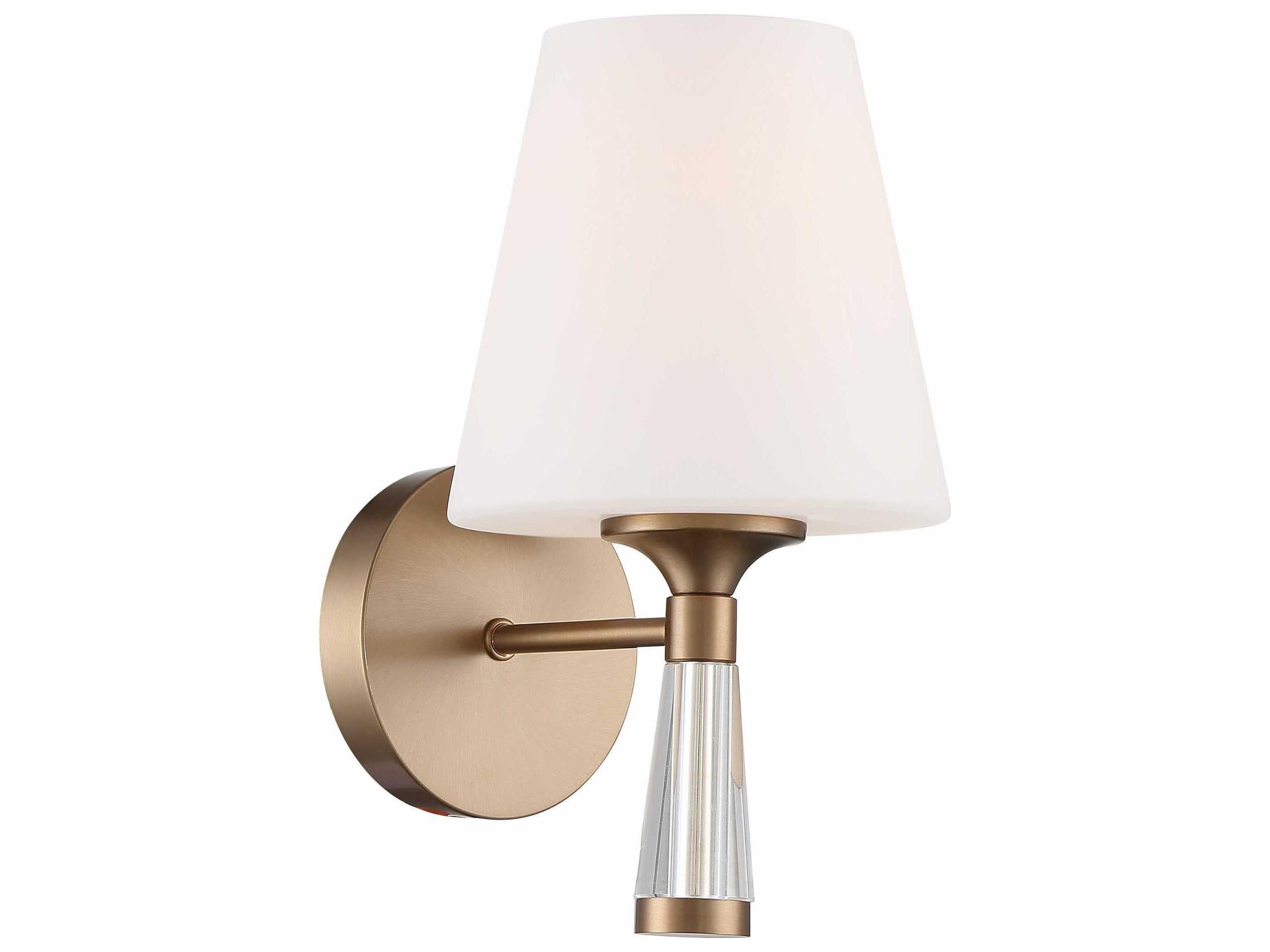 Ramsey 1-Light Vibrant Gold Glass Wall Sconce