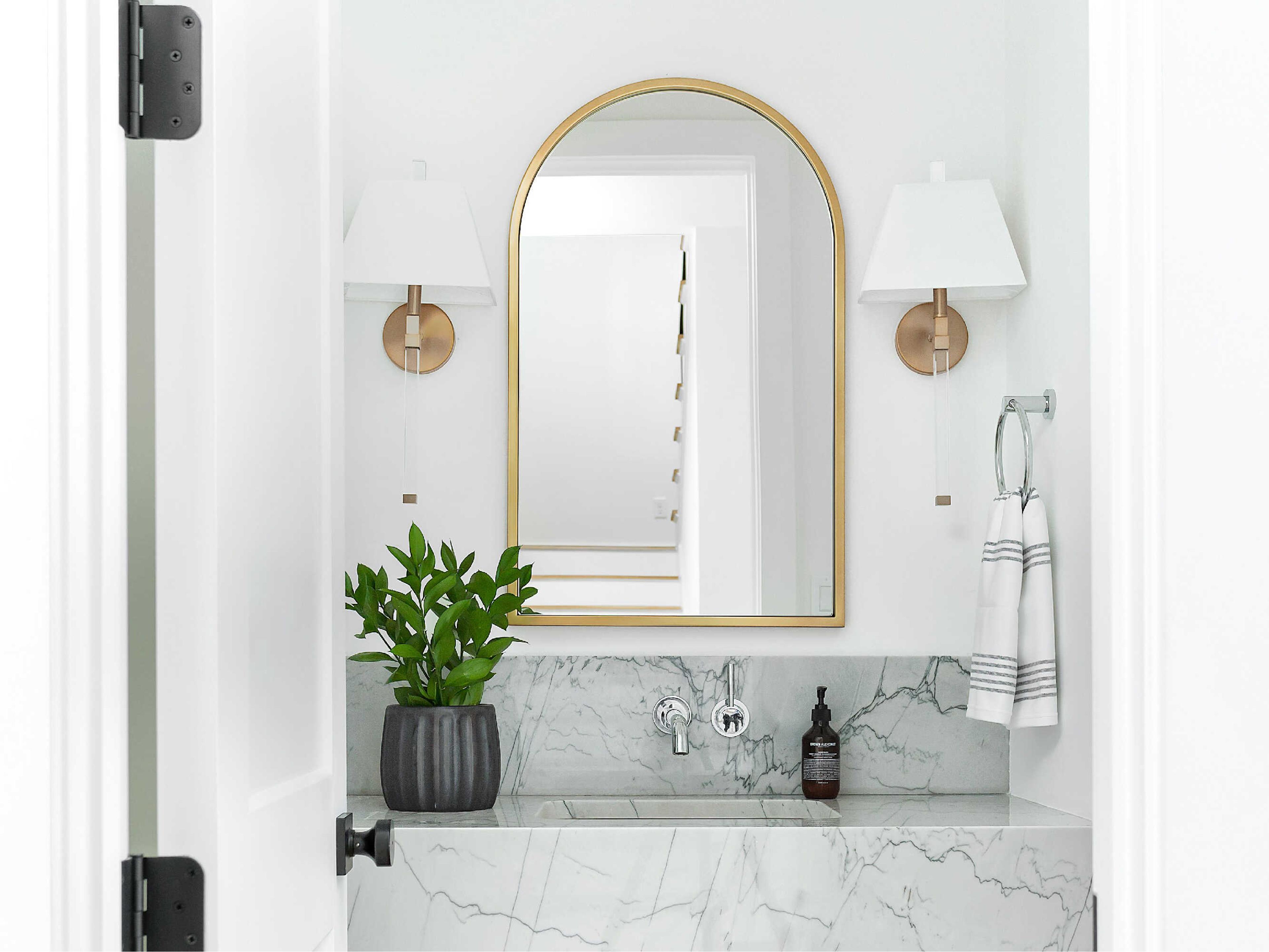 Crystorama Renee 1-Light Brass Crystal Wall Sconce