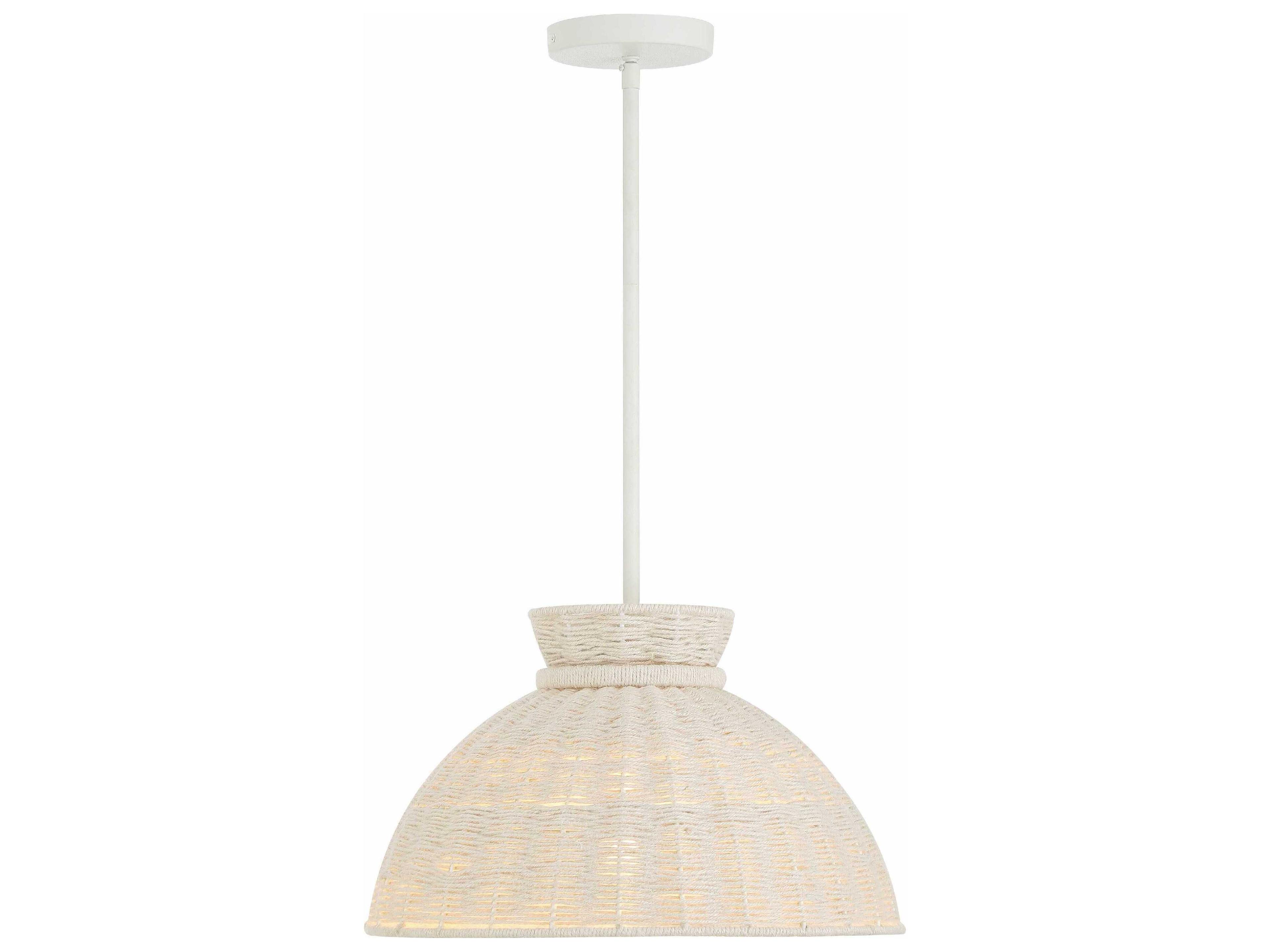 Reese 1-Light Matte White Dome Pendant