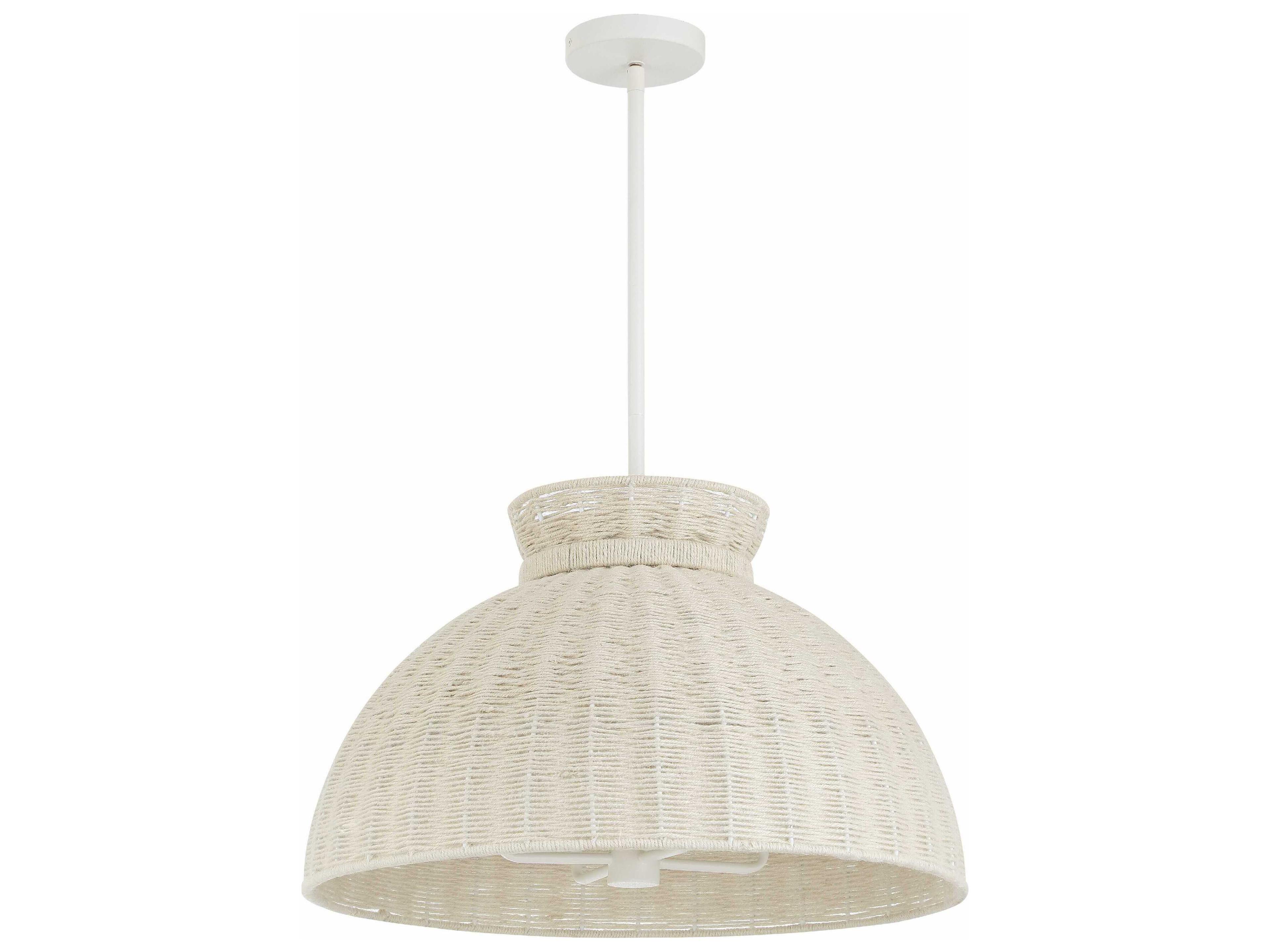 Crystorama Reese 4-Light Matte White Dome Pendant