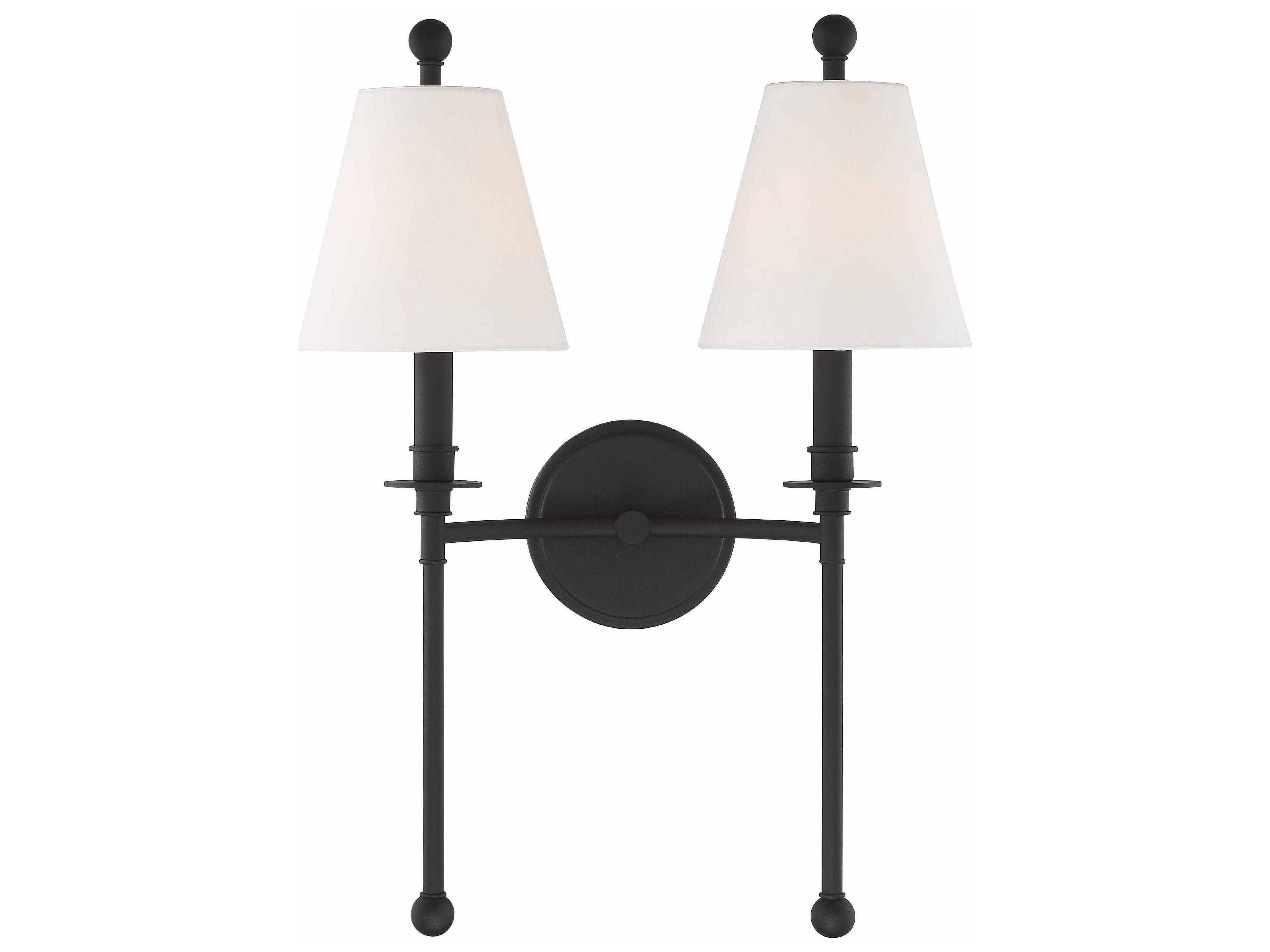 Riverdale 2-Light Black Forged Wall Sconce