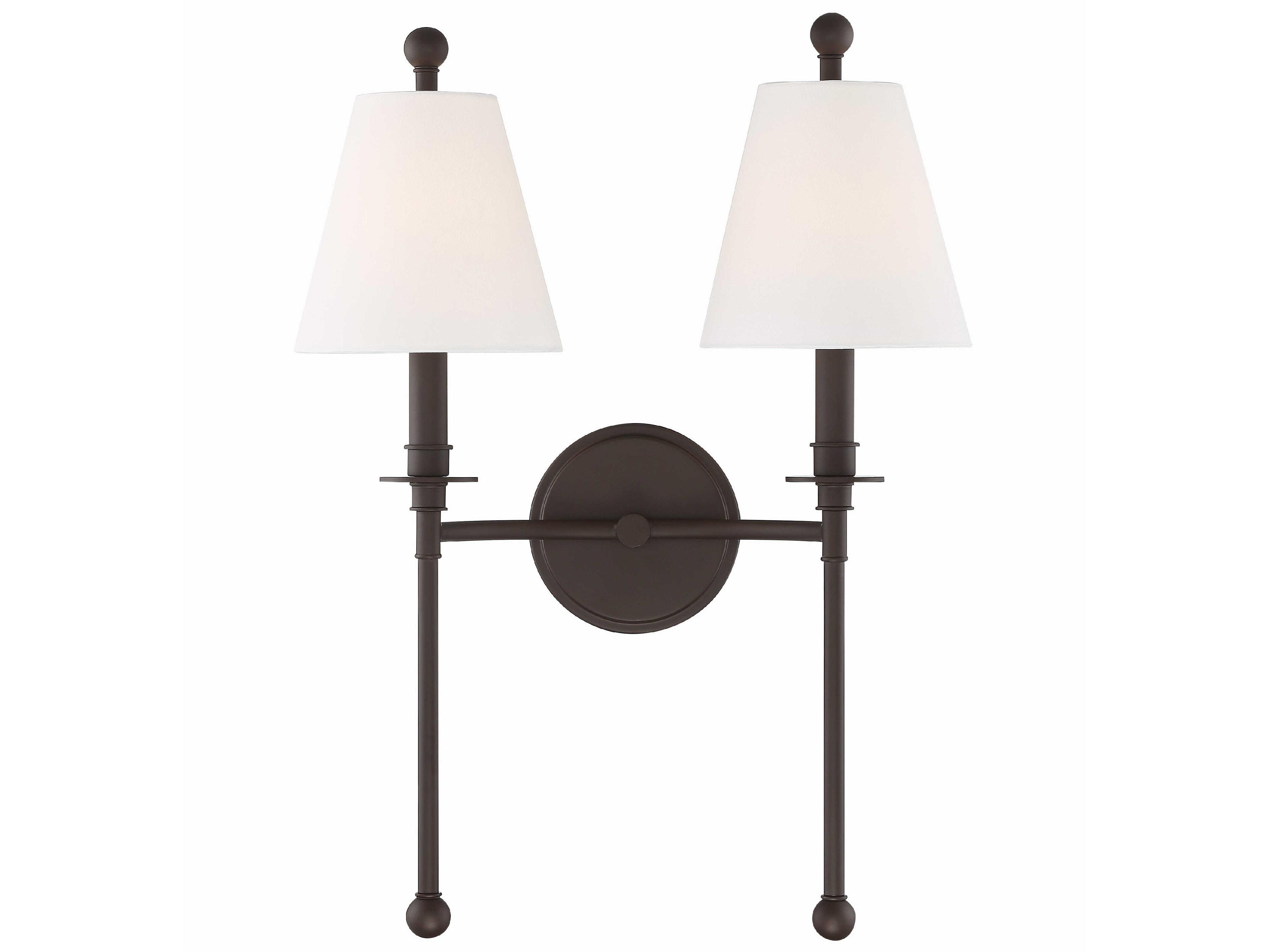Riverdale 2-Light Dark Bronze Wall Sconce