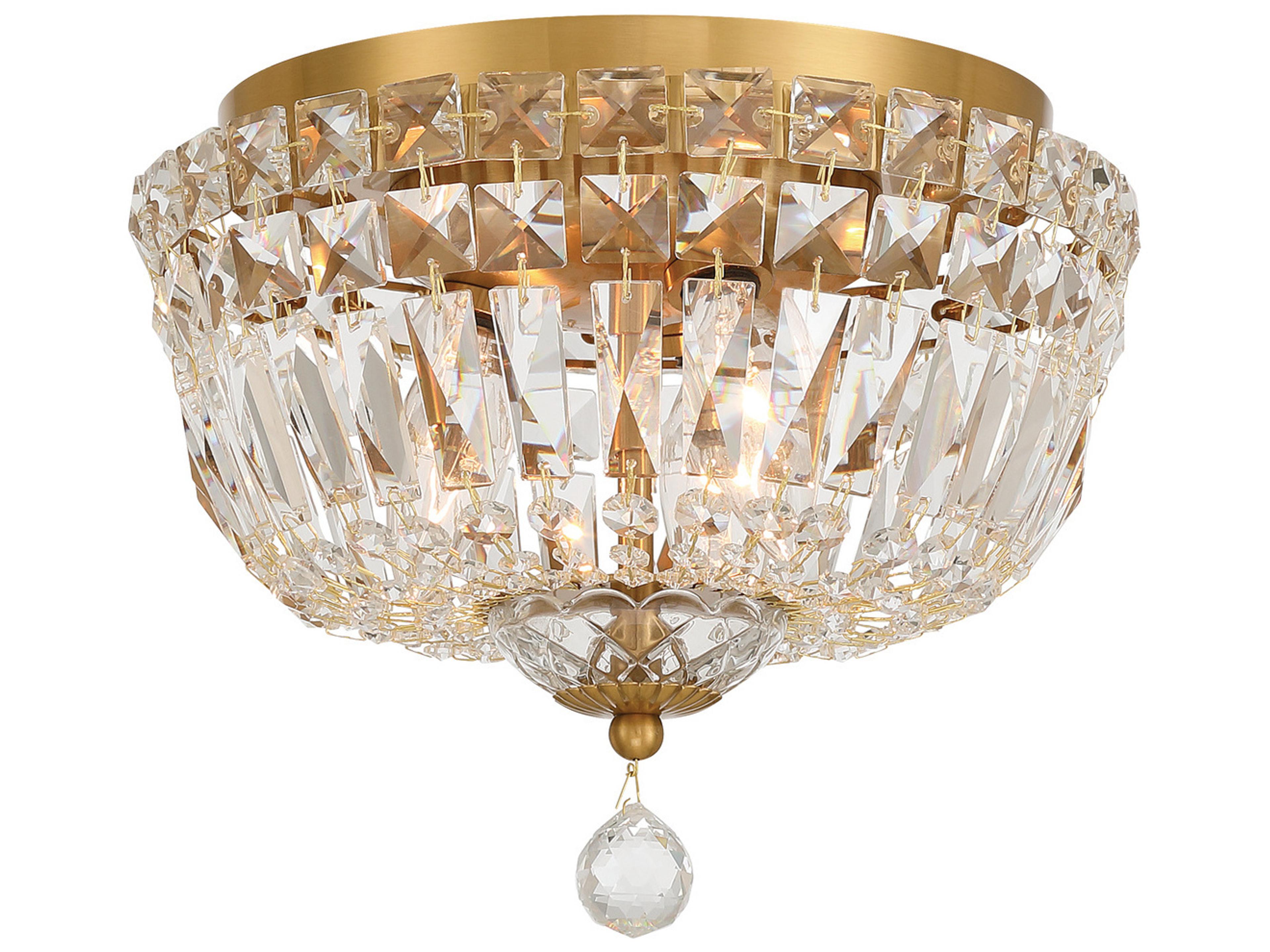 Roslyn 3-Light Gold Flush Mount