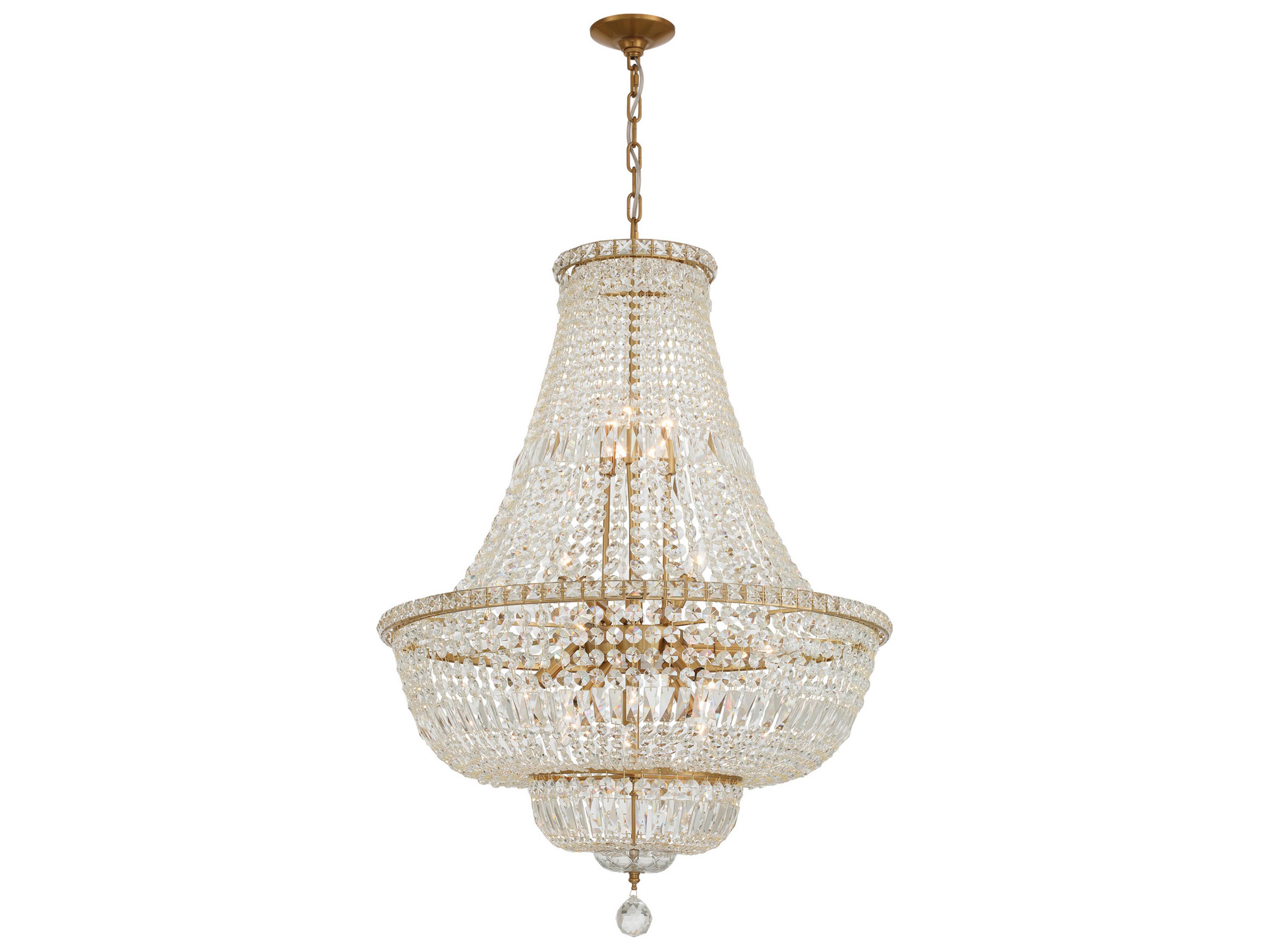 Roslyn 15-Light Gold Candelabra Chandelier
