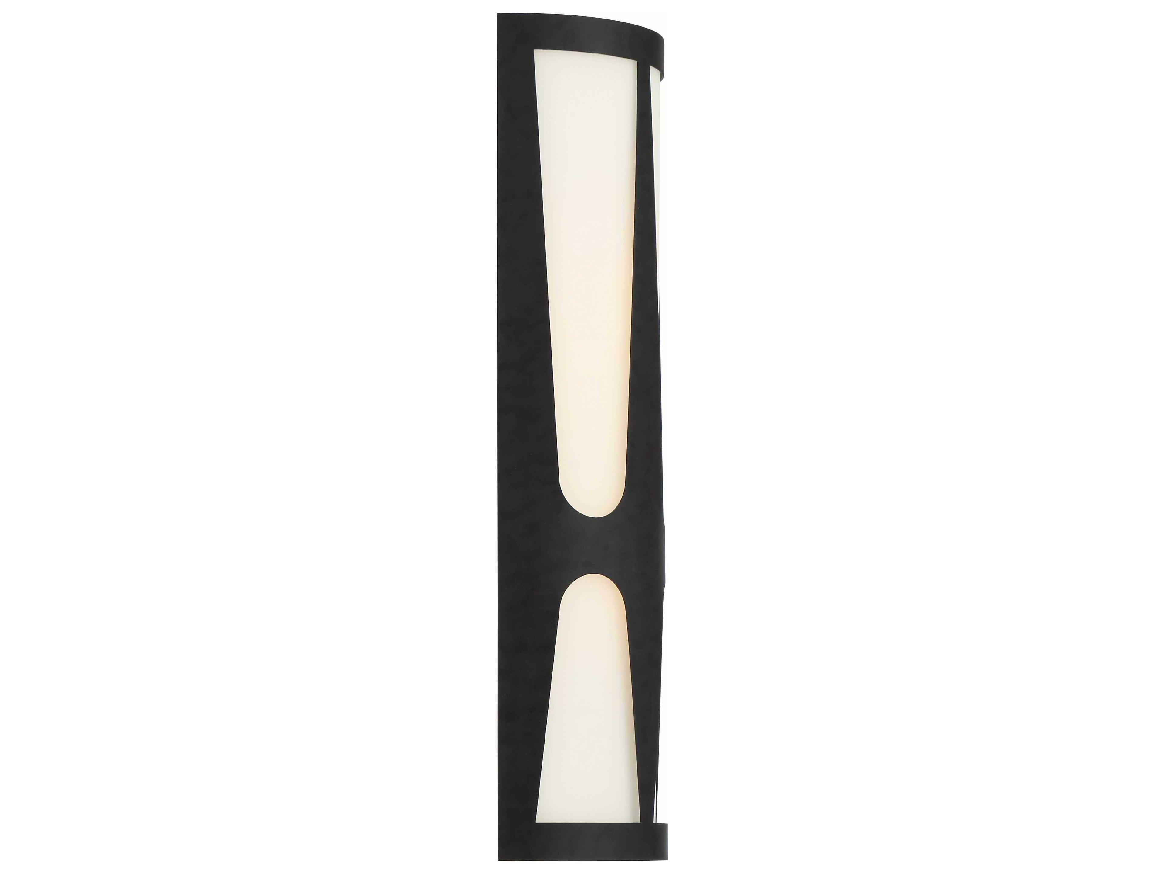 Crystorama Royston 2-Light Black Glass Wall Sconce