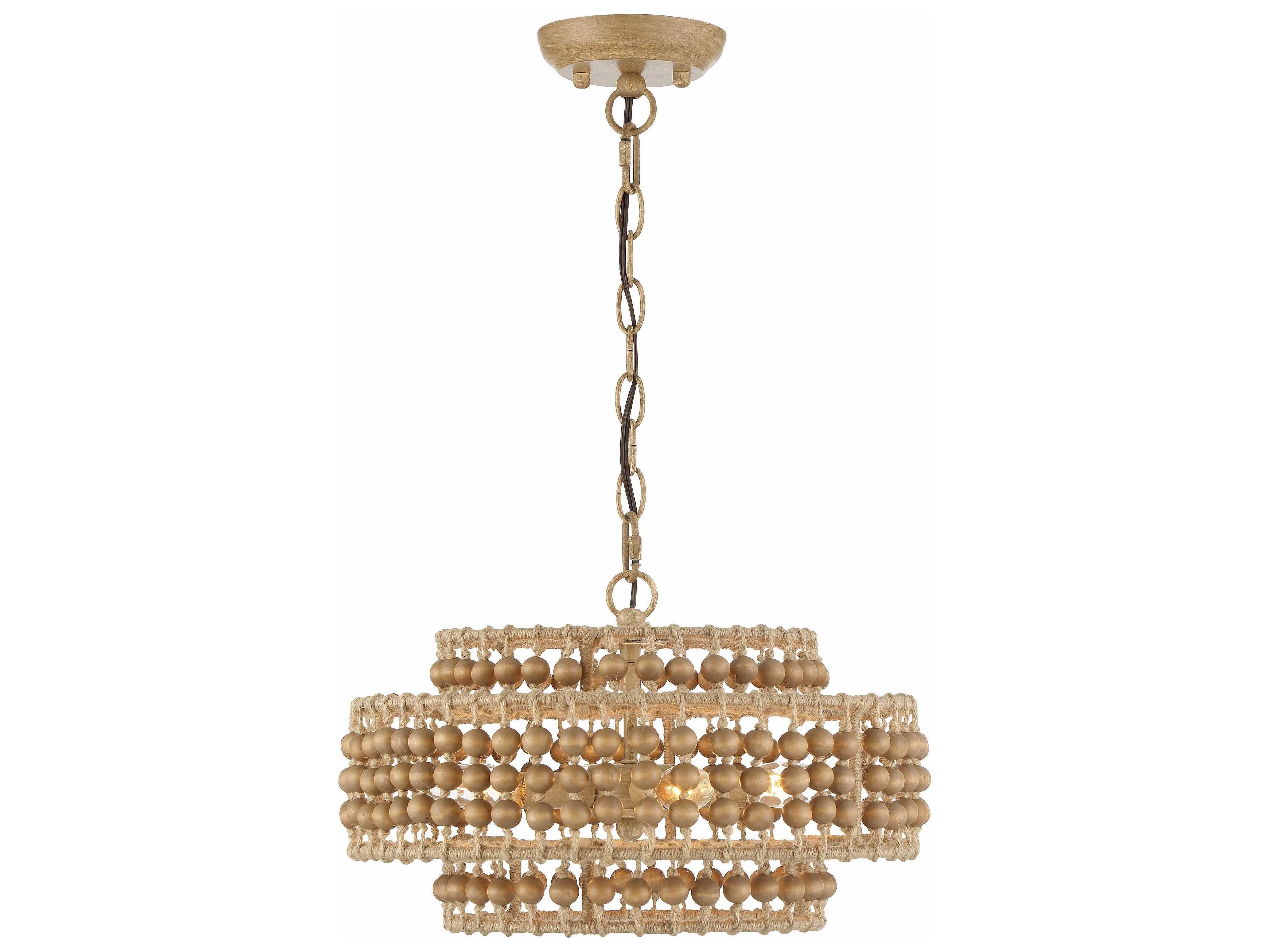 Crystorama Silas 3-Light Burnished Silver Drum Chandelier