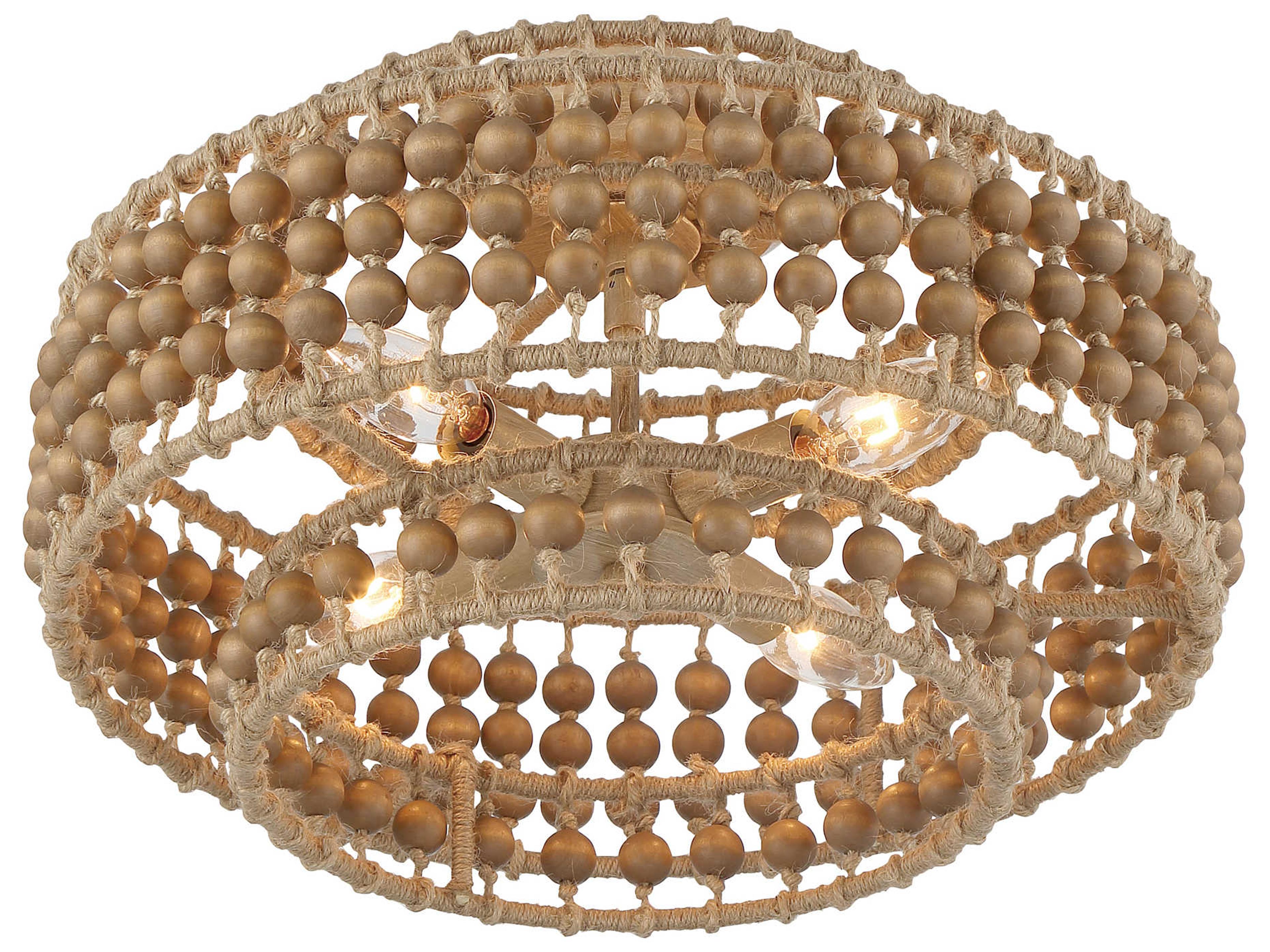 Crystorama Silas 3-Light Burnished Silver Drum Semi Flush Mount