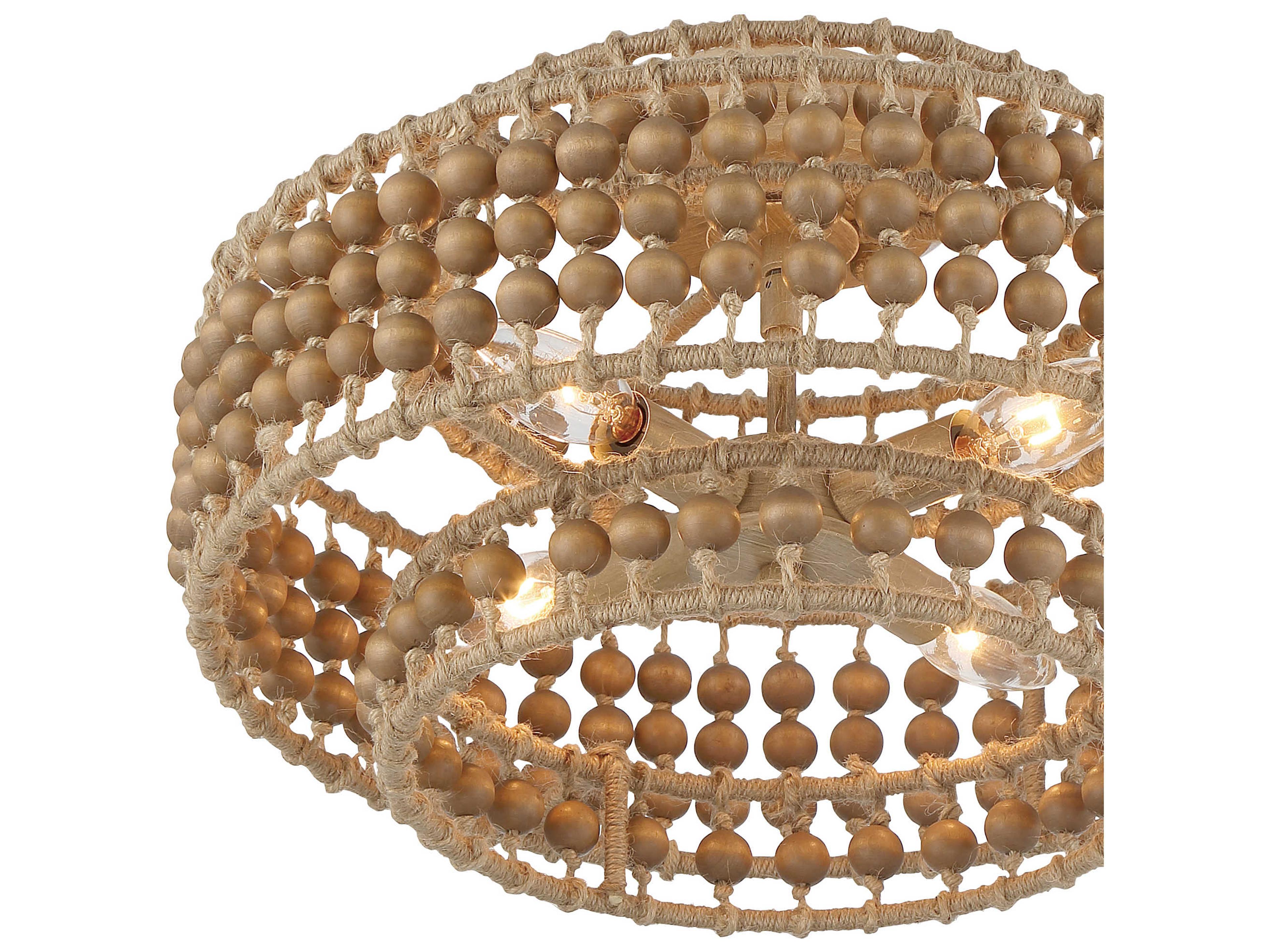 Crystorama Silas 3-Light Burnished Silver Drum Semi Flush Mount