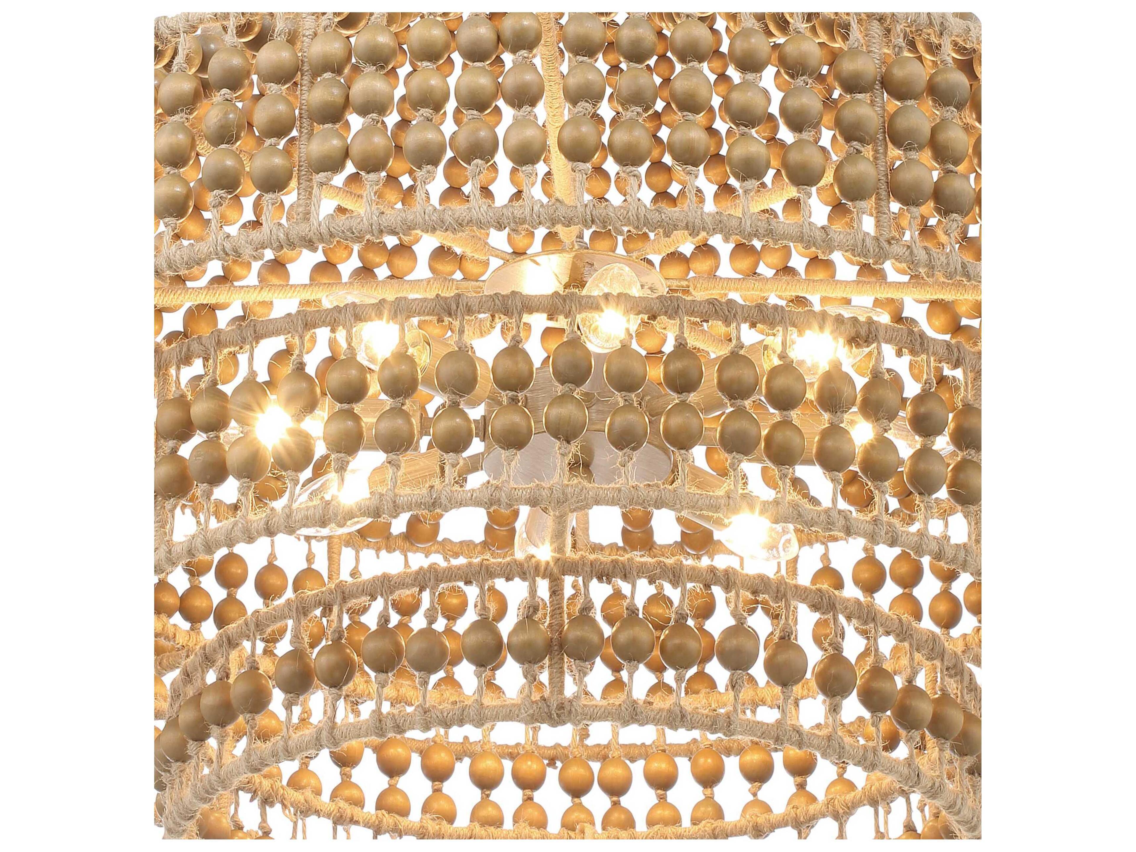 Crystorama Silas 8-Light Burnished Silver Brown Candelabra Chandelier