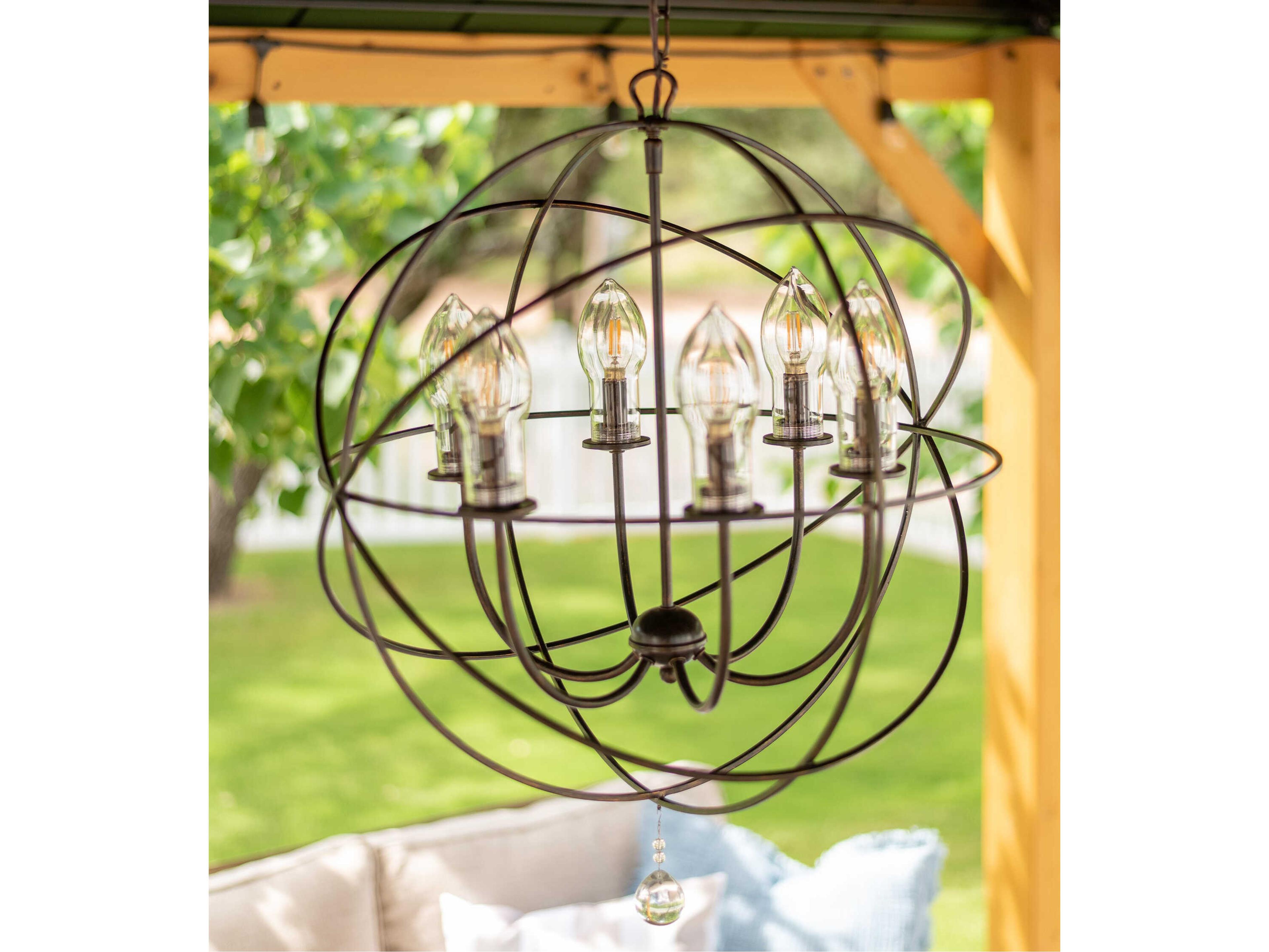 Crystorama Solaris 6 - Light Outdoor Hanging Light
