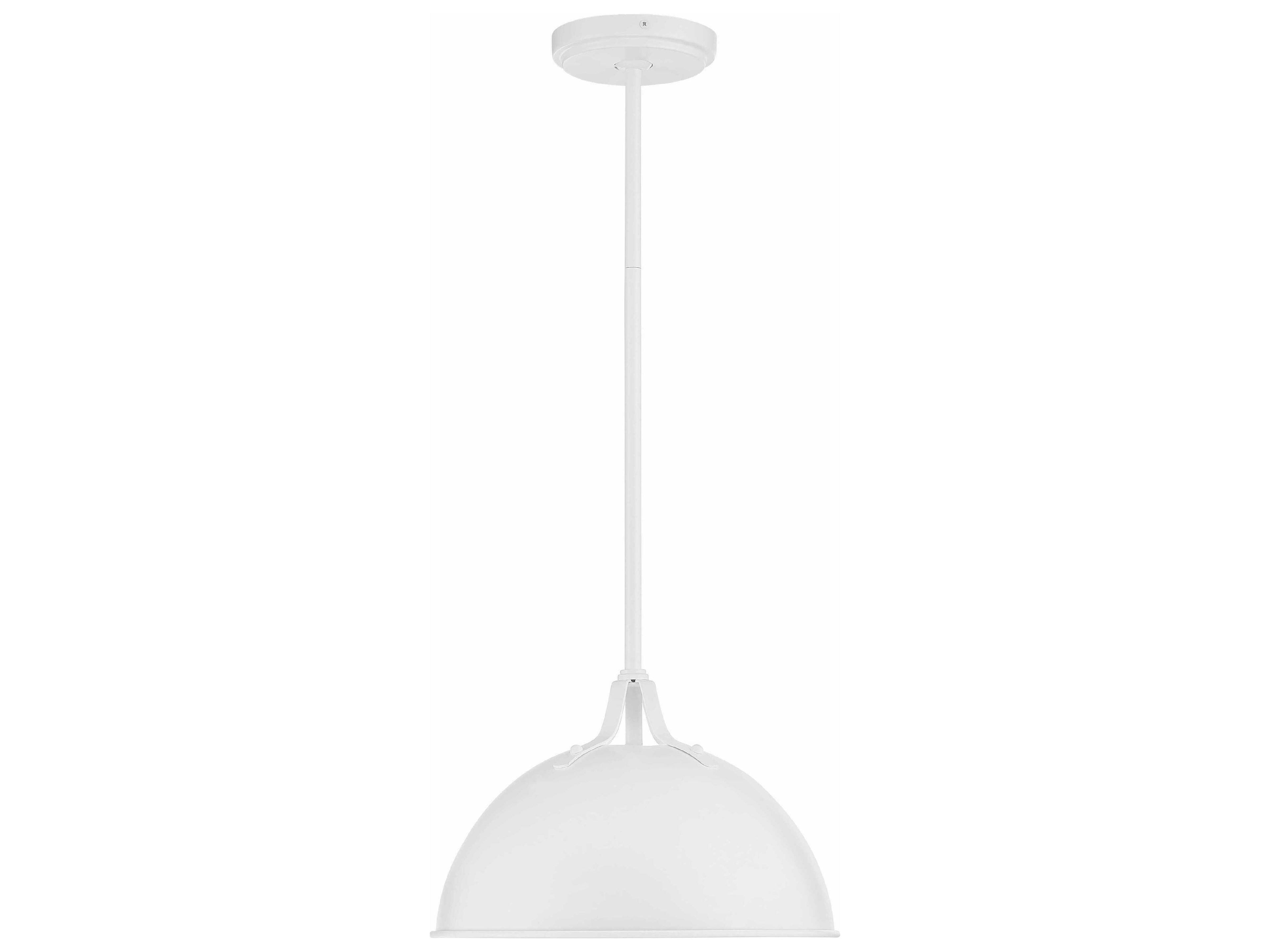 Soto 1-Light White Dome Pendant