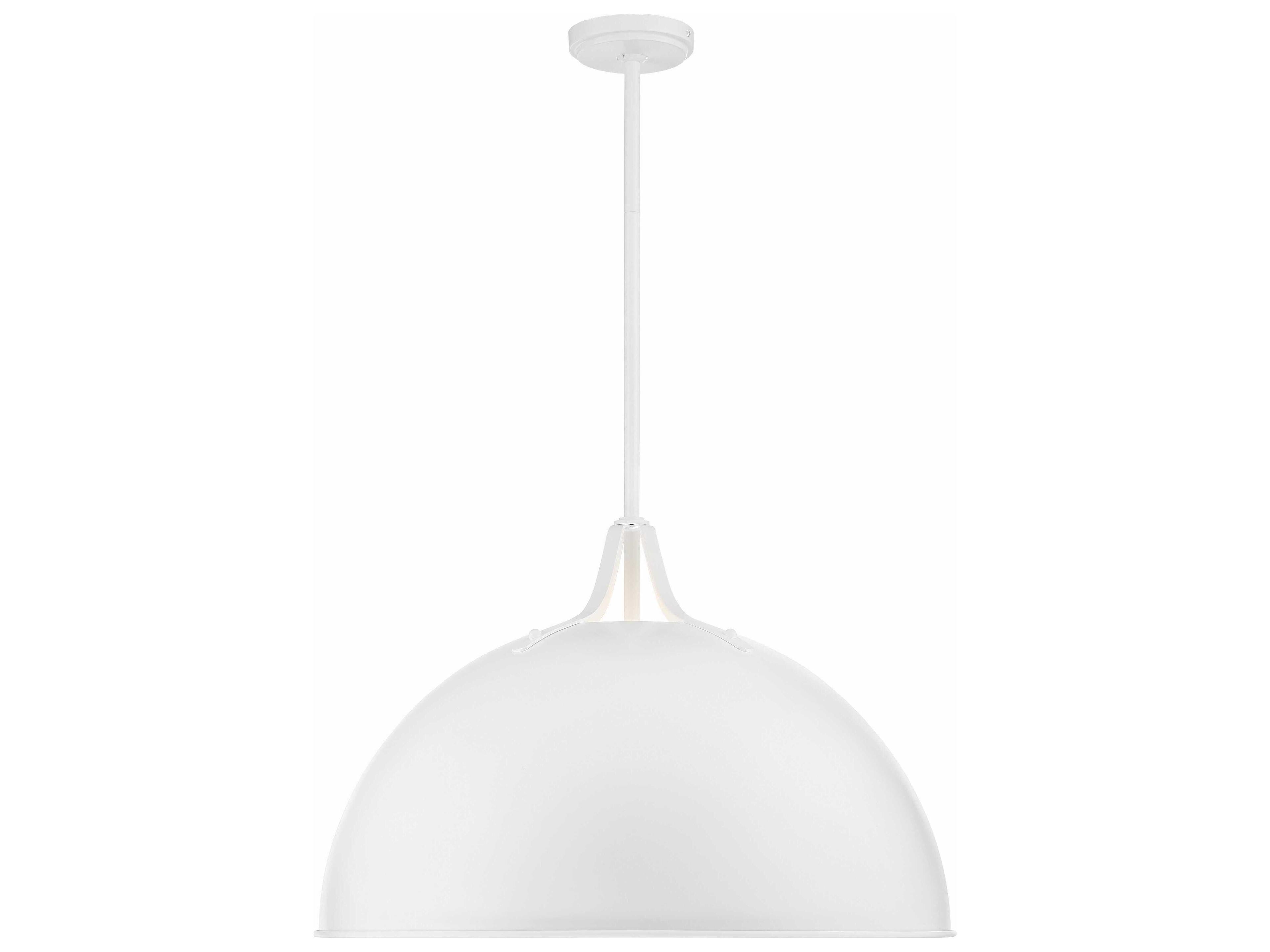 Soto 3-Light White Dome Pendant