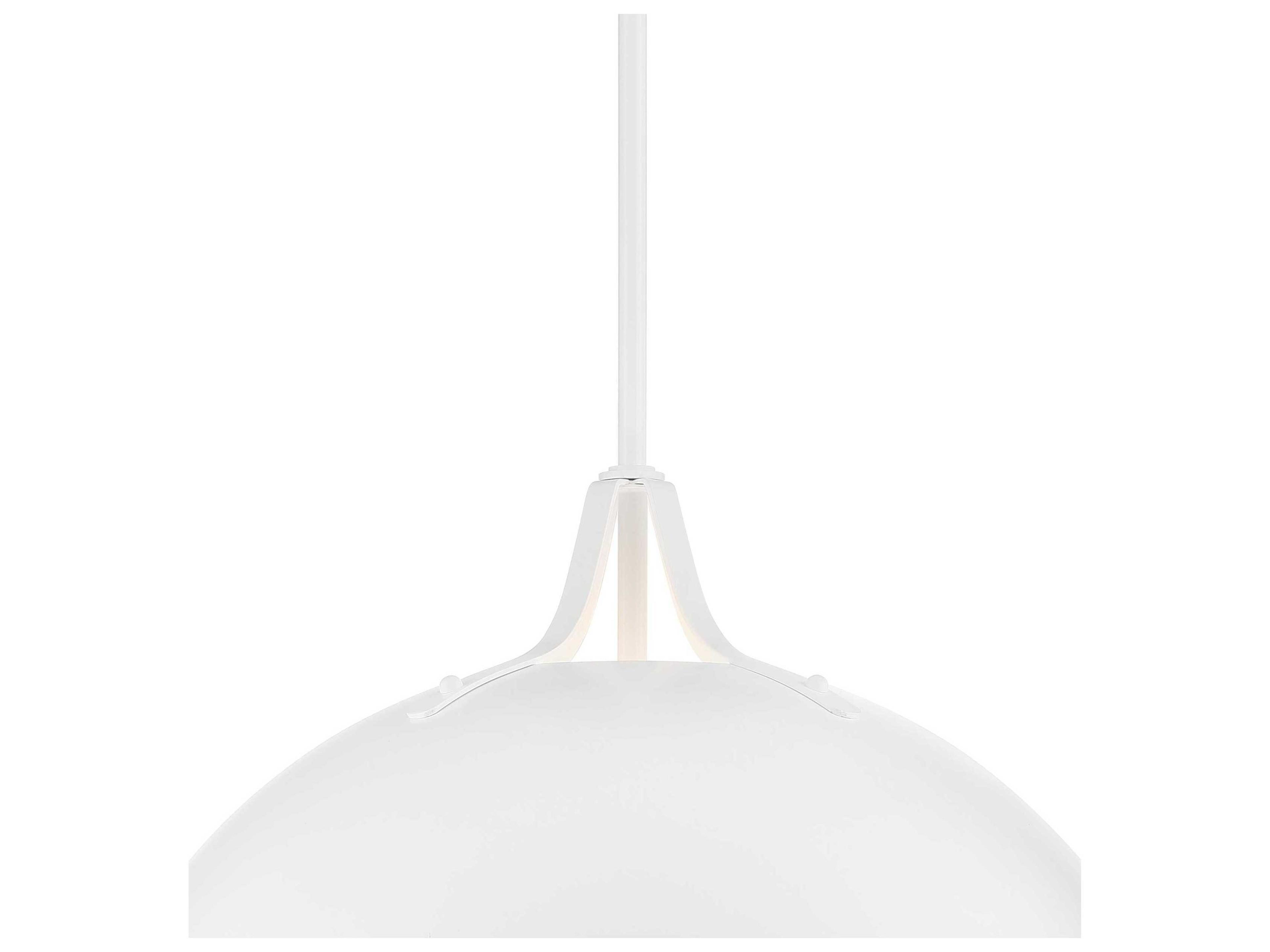 Crystorama Soto 3-Light White Dome Pendant