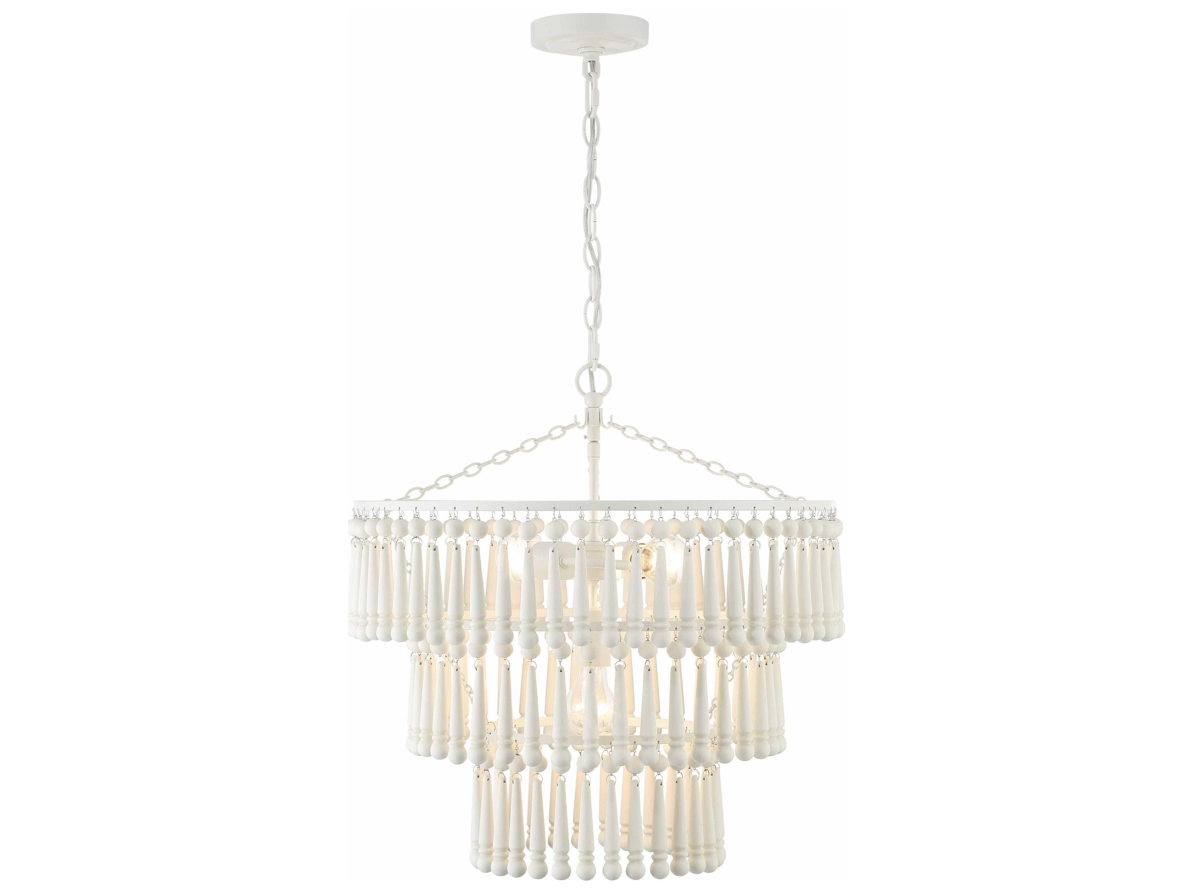Tiana 3-Light Matte White Tiered Pendant